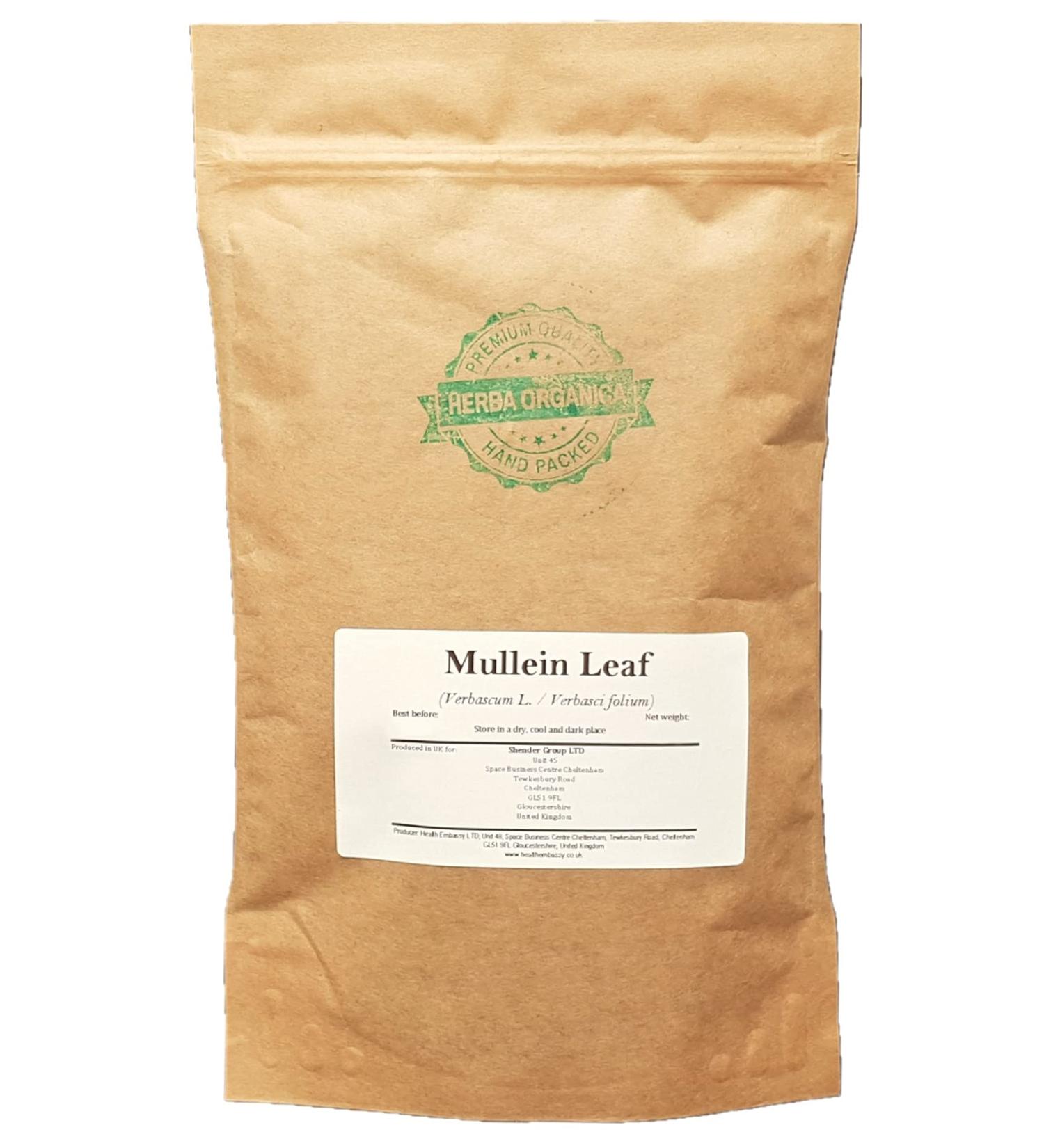 Herba Organica Mullein Leaf Herbal Tea - Verbascum L - Feuille de Bouillon Blanc Tisane (100g) - Buy Online on GoSupps.com