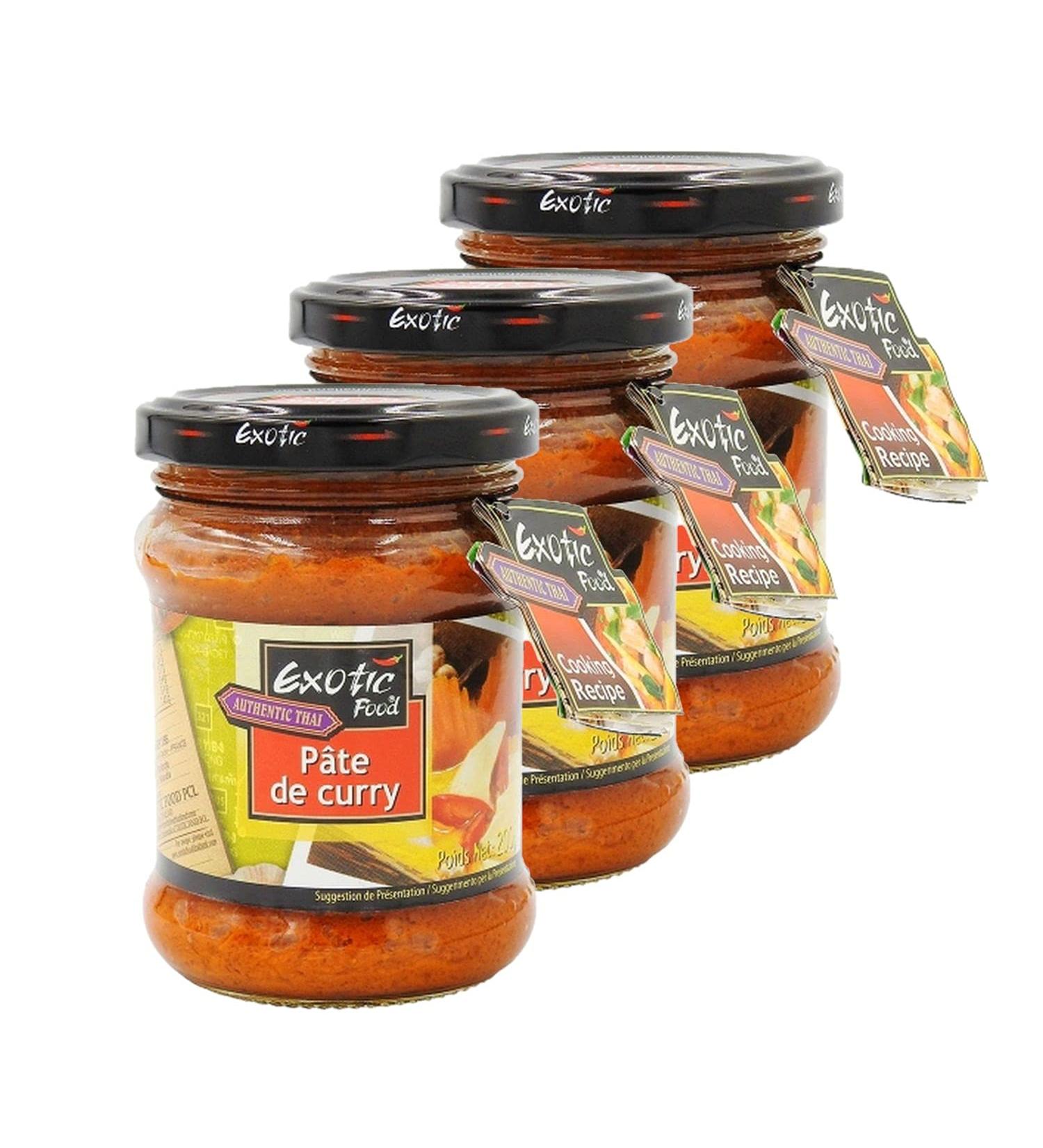 Exotic Food Pack of 3 Yellow Curry Paste - 200 g Pot