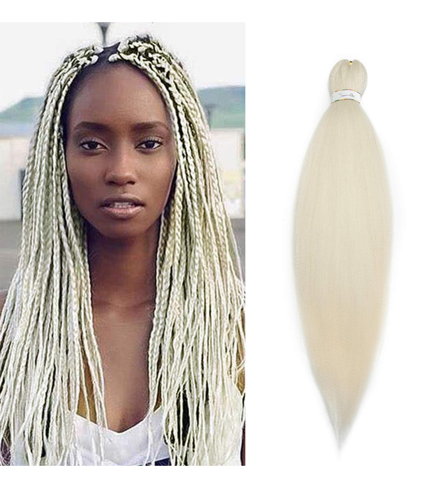 Buy 26 Braids Extensions - Synthetic Crochet Braids Afro Braids Anti-Stretched Hair 90g Bleaching Blonde 65cm | International Shipping Available - Buy Online on GoSupps.com