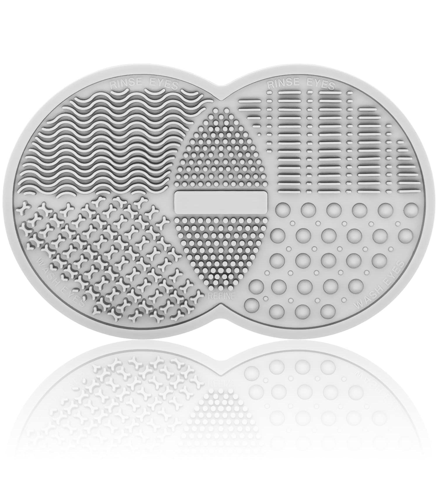 Silicone Makeup Brush Cleaning Mat - Brush Scrubber & Cleaner Pad for Brushes & Sponges - Gray - Buy Online on GoSupps.com