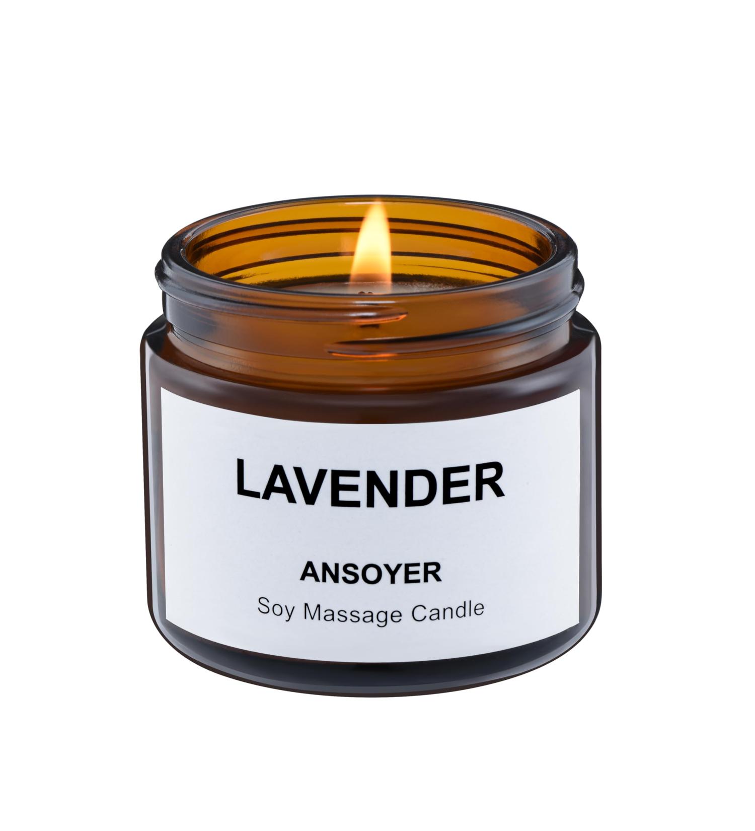 Massage Candle - Lavender - Soy & Hemp Seed Oil Body Oil - Relaxation Spa Candle - 1.77OZ - International Shipping Available - Buy Online on GoSupps.com