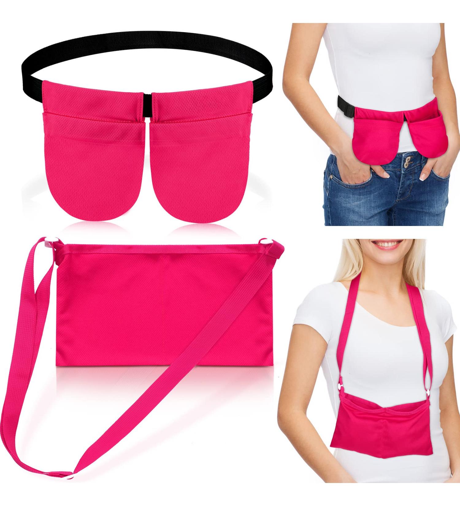 Mastectomy Drainage Pouch & Shower Bag Set - Adjustable Holder Waist Belt for Breast Surgery Recovery - Patient Care Kit (Rose) - Buy Online on GoSupps.com