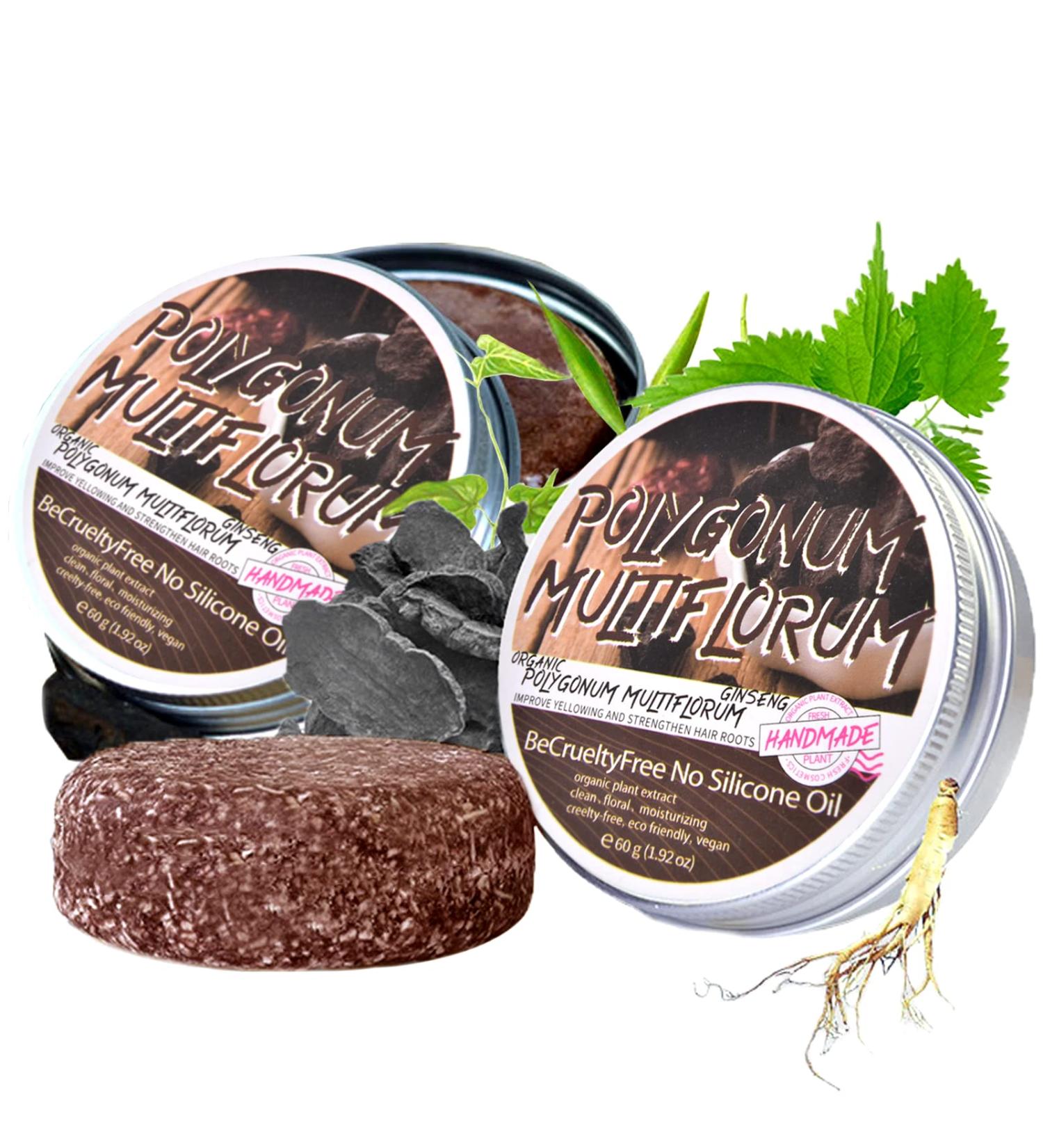 2Pcs Hira Darkening Shampoo Bar for Gray Hair - All-Natural Peppermint Formula - Buy Online on GoSupps.com