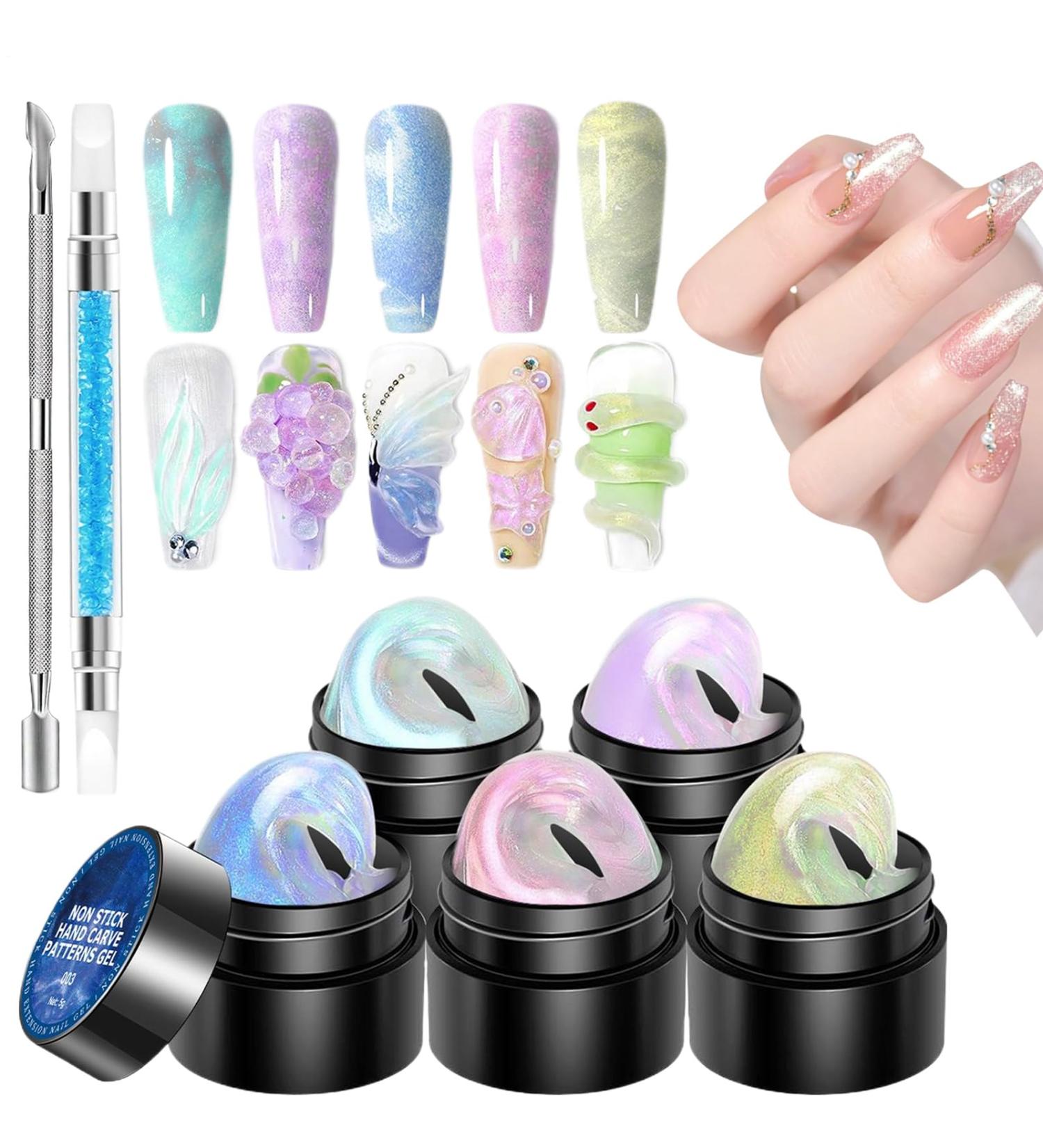  Generisch Nail sculpting gel - 3D flexible resin - Uncoated texture - Moldable extension - UV polish creative pen artistic manicure precise molding fine painting decoration - Buy Online on GoSupps.com