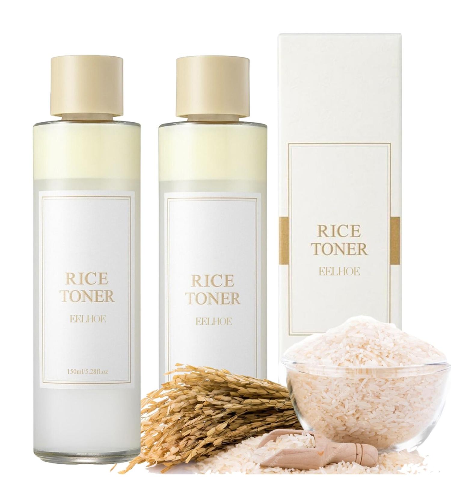 Rice Toner Set - 2PC Natural Face Toner for Pores, Moisturizing & Exfoliating - 150ML Niacinamide Facial Toner - Buy Online on GoSupps.com