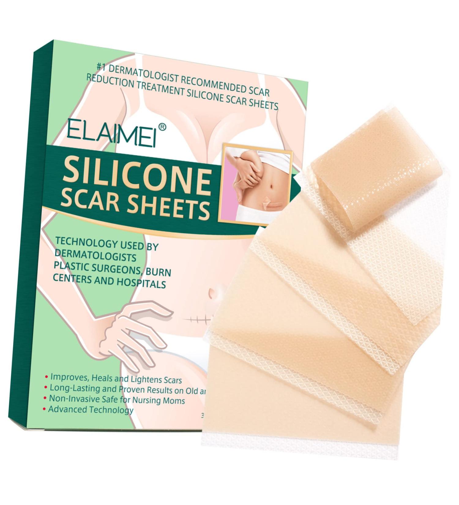 4pcs Silicone Scar Tape - Wound Repair Burn Scar Patches for Effective Scar Removal - Hemoton Silicone Sheet Care Supplies - Buy Online on GoSupps.com