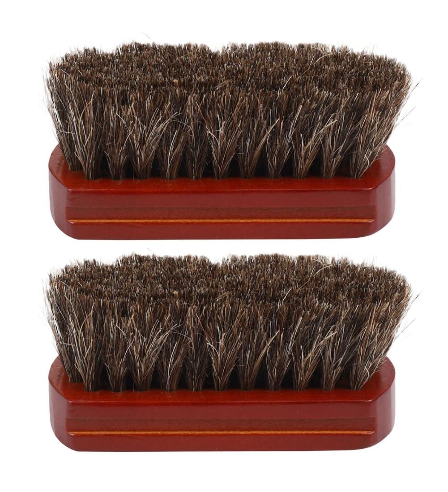 Spactz 2X Natural Horse Hair Beard Brush | Men's Mustache & Facial Hair Cleaning Tool - Premium Shaving Accessory - Buy Online on GoSupps.com
