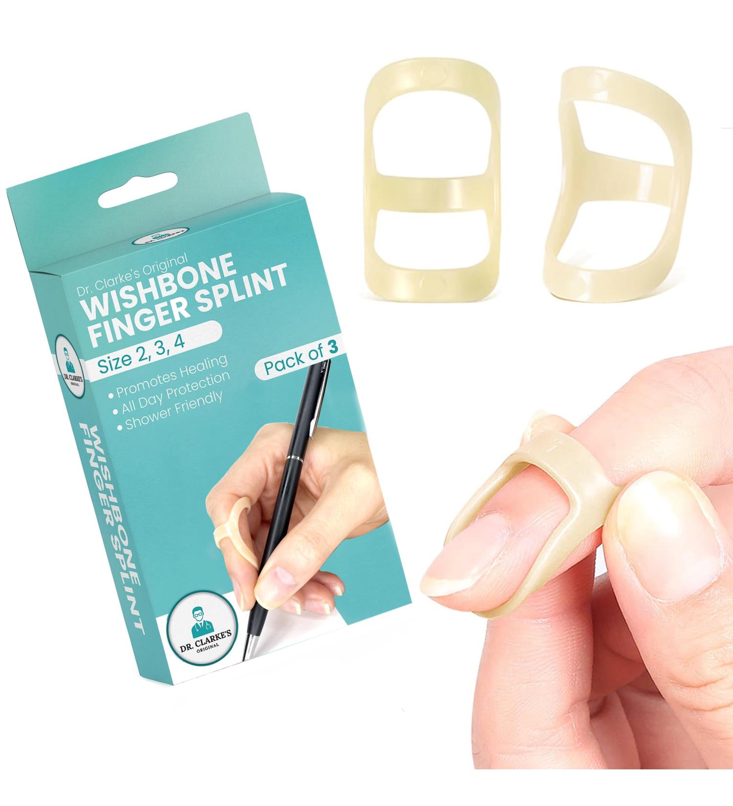 Dr. Clarke's Original Finger Splints - Size 3, 4, 5 - 3 Pack - Finger Hand Brace for Arthritis, Trigger Finger, Mallet Finger - Thumb & Finger Support - Buy Online on GoSupps.com