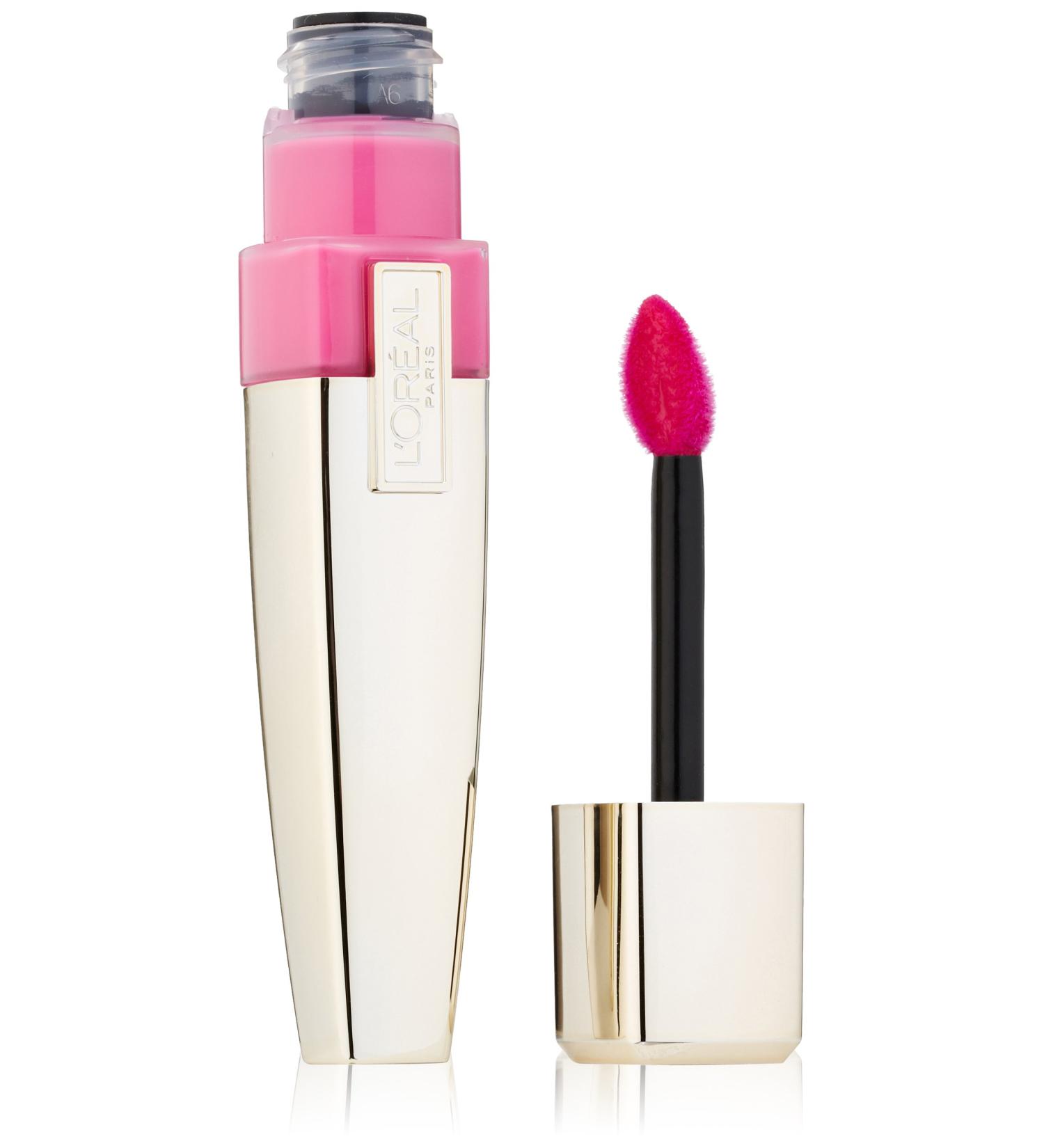 L'Oreal Paris Colour Caresse Wet Shine Lip Stain Pink Rebellion 0.21 oz - Long-Lasting Lip Color - Buy Online on GoSupps.com