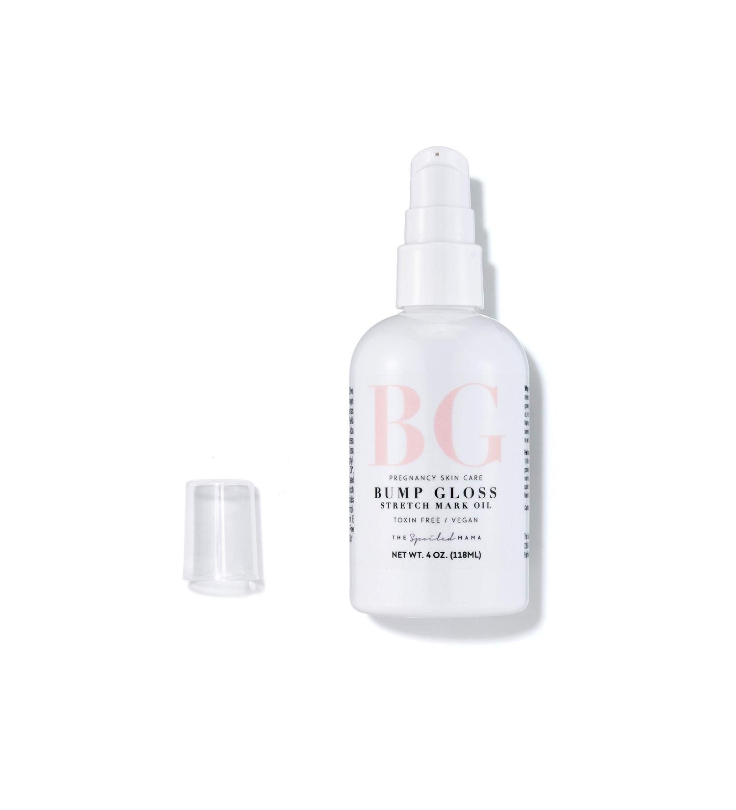 Bump Gloss Stretch Mark Belly Oil - Non-Greasy Toxin-Free Formula | Enhance Skin Elasticity | 4 Ounce for Stretch Mark Prevention - Buy Online on GoSupps.com