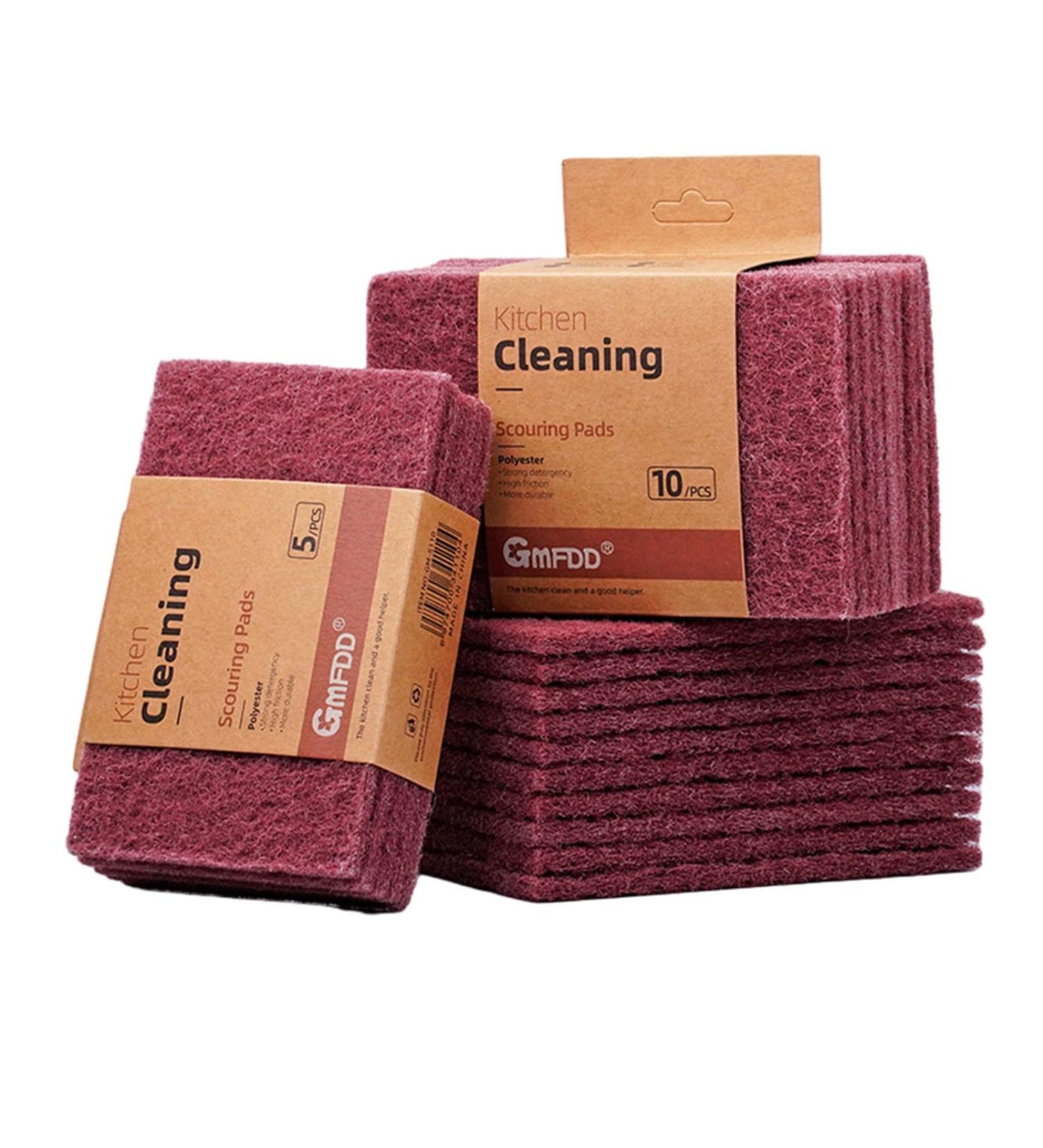 10pc Heavy Duty Scrub Pad Sponge Dishwasher No-Scratch Green Reusable Household Scrub Pad for Kitchen and Dishwasher Cleaning Tools - Buy Online on GoSupps.com