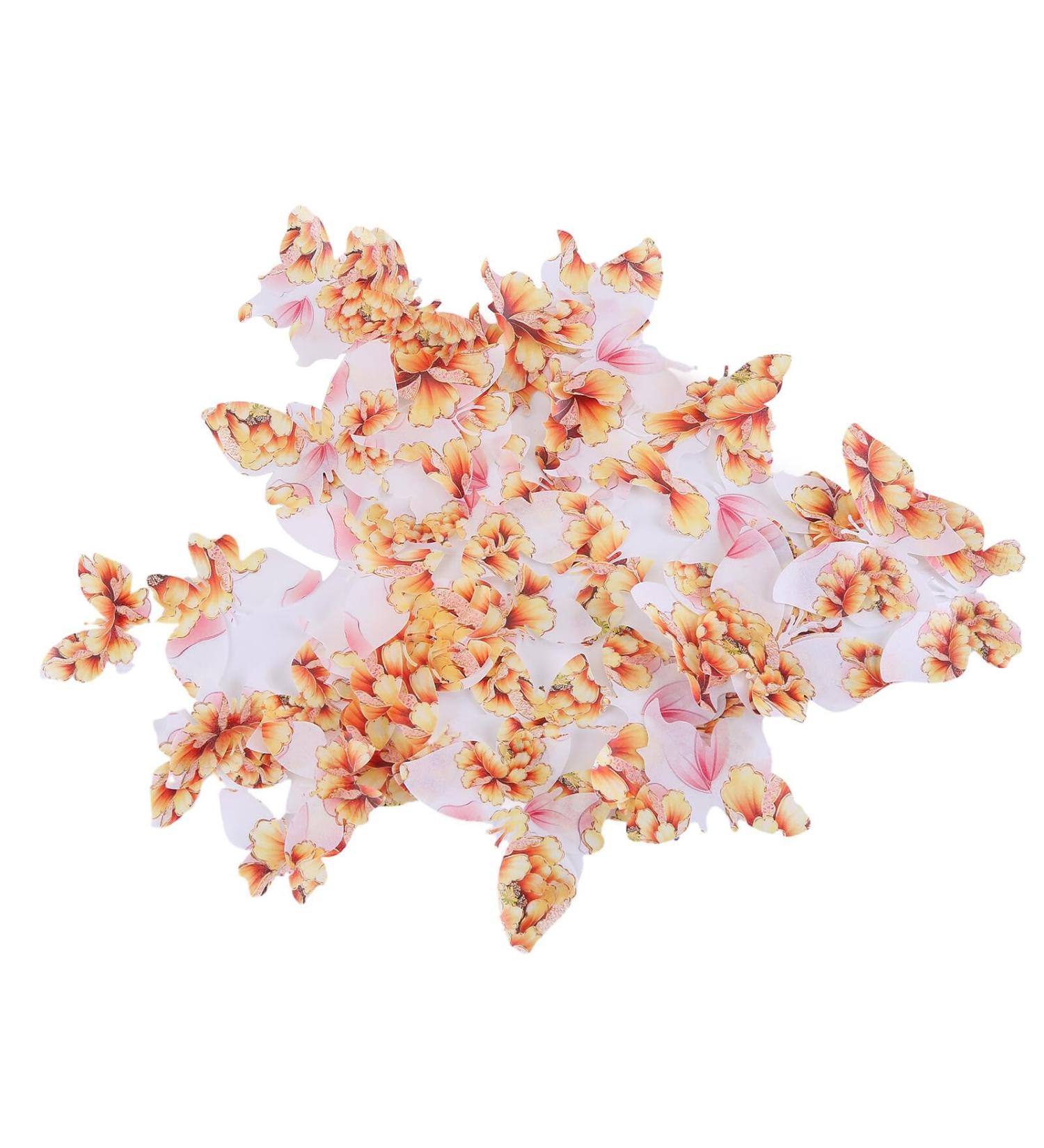 Butterfly Cupcake Decoration Wooauto Pre-Cut Beautiful Butterflies Edible Wafer Rice Paper Cupcake Cake Dessert Toppers Wedding Anniversary Birthday Party Cupcake Decoration One Size Type 1 - Buy Online on GoSupps.com