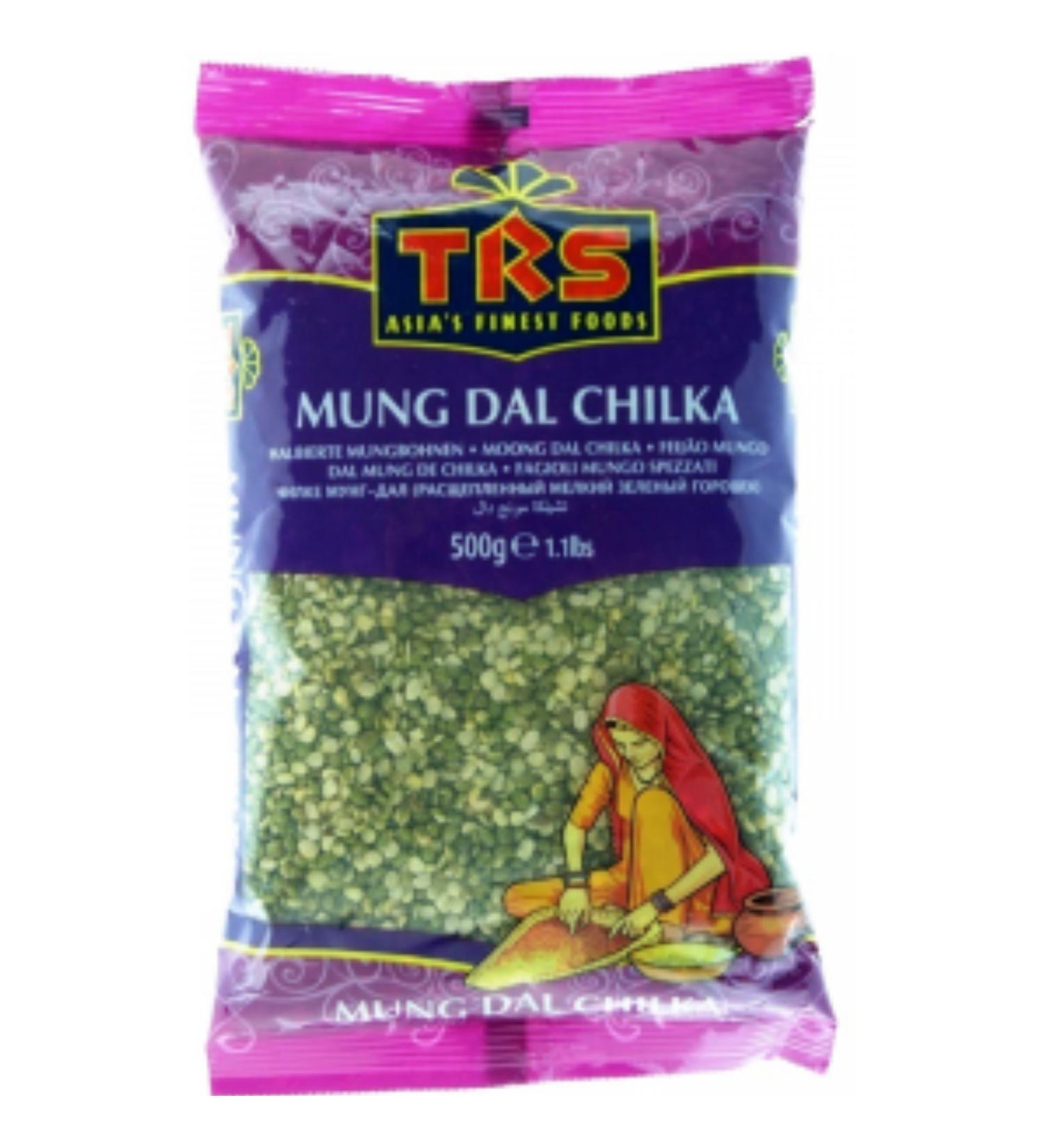 TRS Mung (Moong) dal chilka - Split Mung Bean - Green Gram - Mung Beans Halved - 500g -2kg (500g)