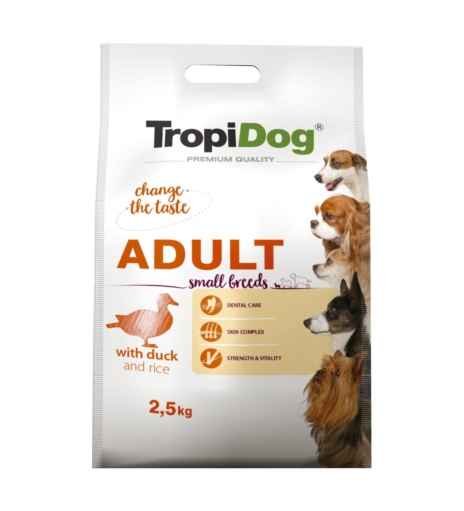 Premium Duck and Rice Food for Adult Small Breed Dogs 2.5kg - Buy Online on GoSupps.com