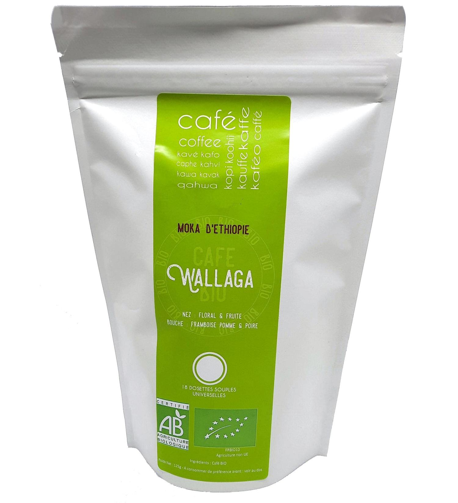 HOP CAFE Wallagga Ethiopia Organic Soft Pod Coffee for Senseo