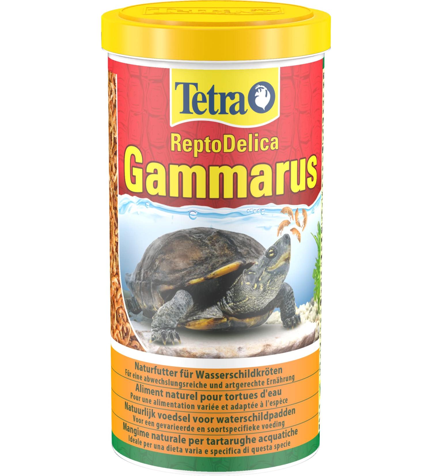 Tetra ReptoDelica Gammarus Turtle Food - Natural Whole Freshwater Shrimp 1L Can (100g) - Premium Reptile Diet for Healthy Turtles - Buy Online on GoSupps.com
