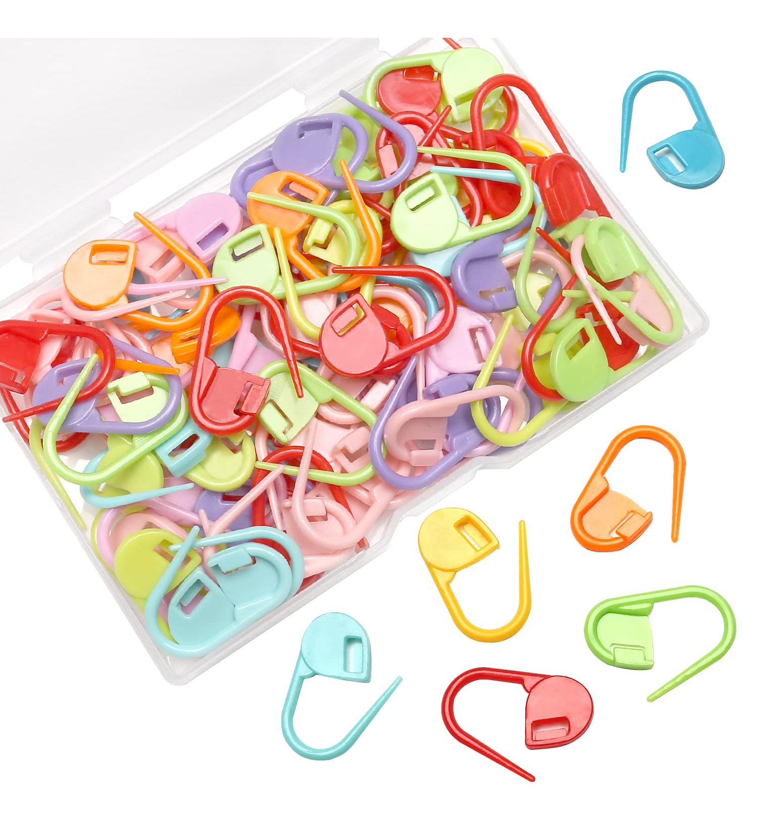Elisel Colorful Knitting Stitch Counter Crochet Locking Markers - 60PCS - Buy Online on GoSupps.com