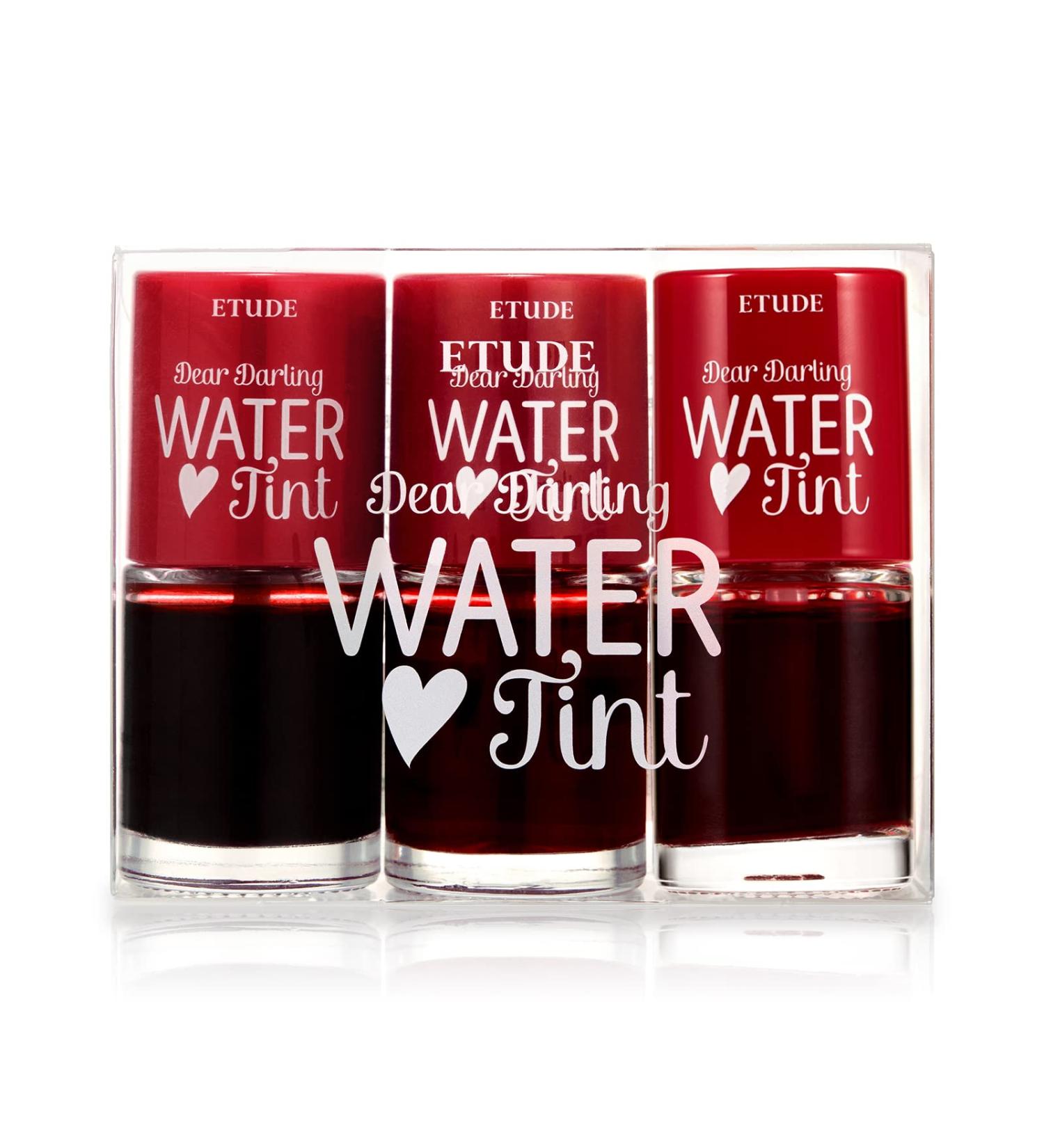 ETUDE Dear Darling Water Tint Cherry Ade 3 Set (21AD) | Vivid Color Lip Stain | Moisturizing & Non-sticky Finish | Smudge-proof & Lightweight | K-beauty - Buy Online on GoSupps.com