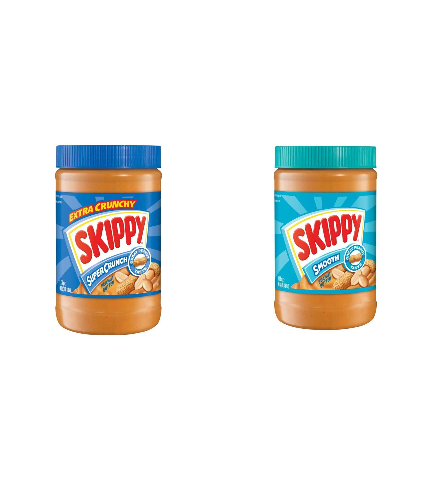 2x Skippy Extra Crunchy Super Crunch Peanut Butter 1.13kg & 2x Skippy Smooth Peanut Butter 1.13kg (4 Pack) - By Shop 4 Less