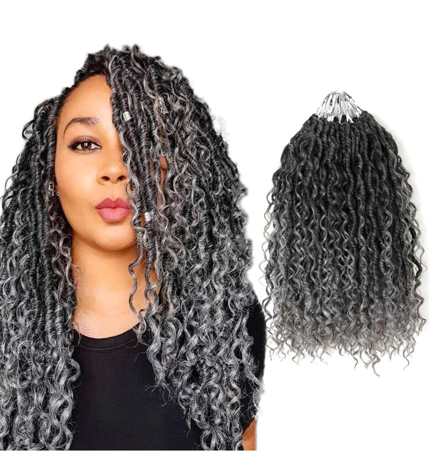 5 Packs Goddess Locs Crochet Hair 14 Inch River Locs Wavy Synthetic Braiding Hair Extension - OT-gray (Pack of 5) - Buy Online on GoSupps.com