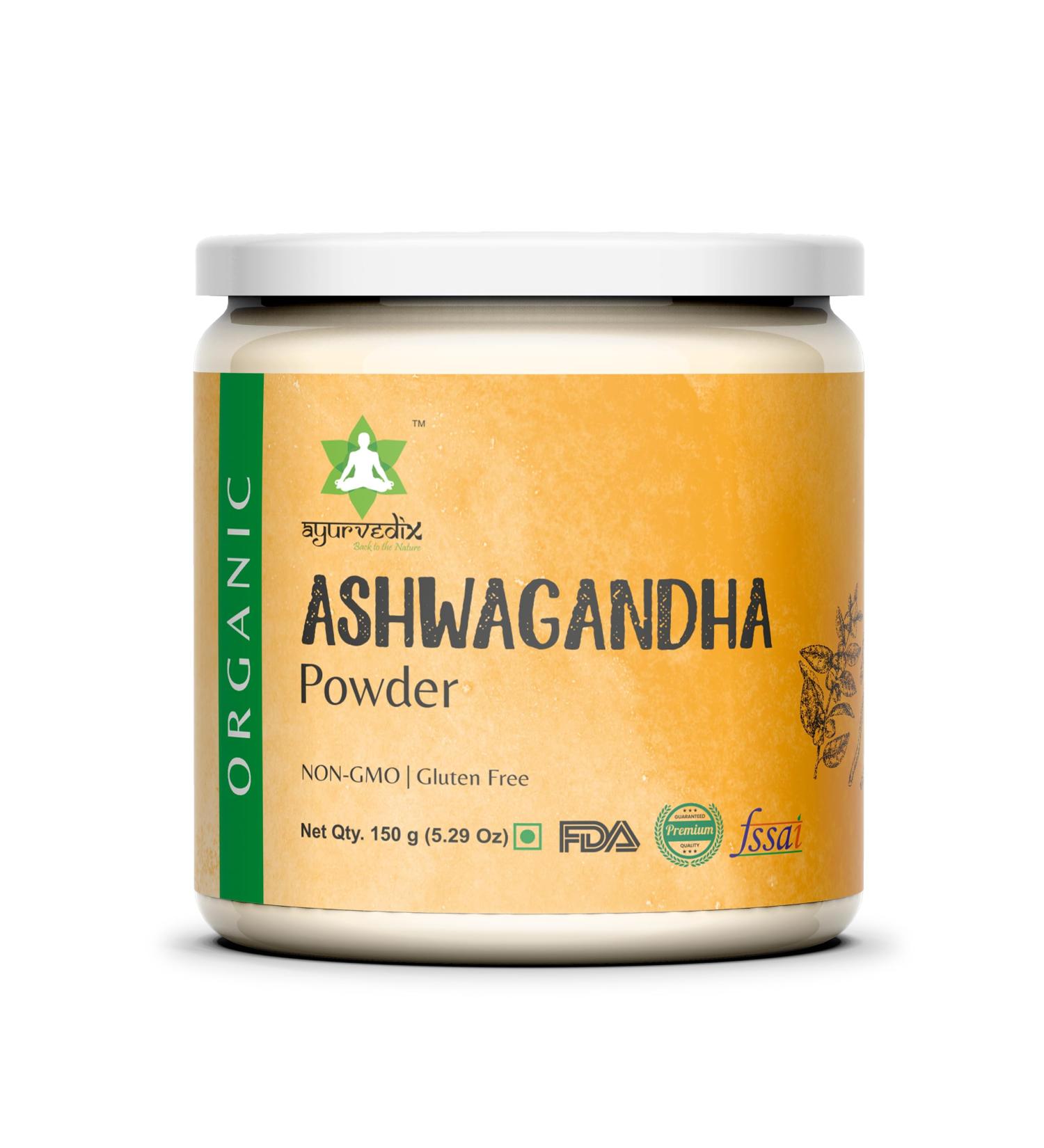 Organic Ashwagandha Root Powder | 5.29oz Reusable Jar | 100% Raw from India | Withania Somnifera - Ayurvedic Herbal Supplement Powder 5.29 Ounce (Pack of 1) - Buy Online on GoSupps.com