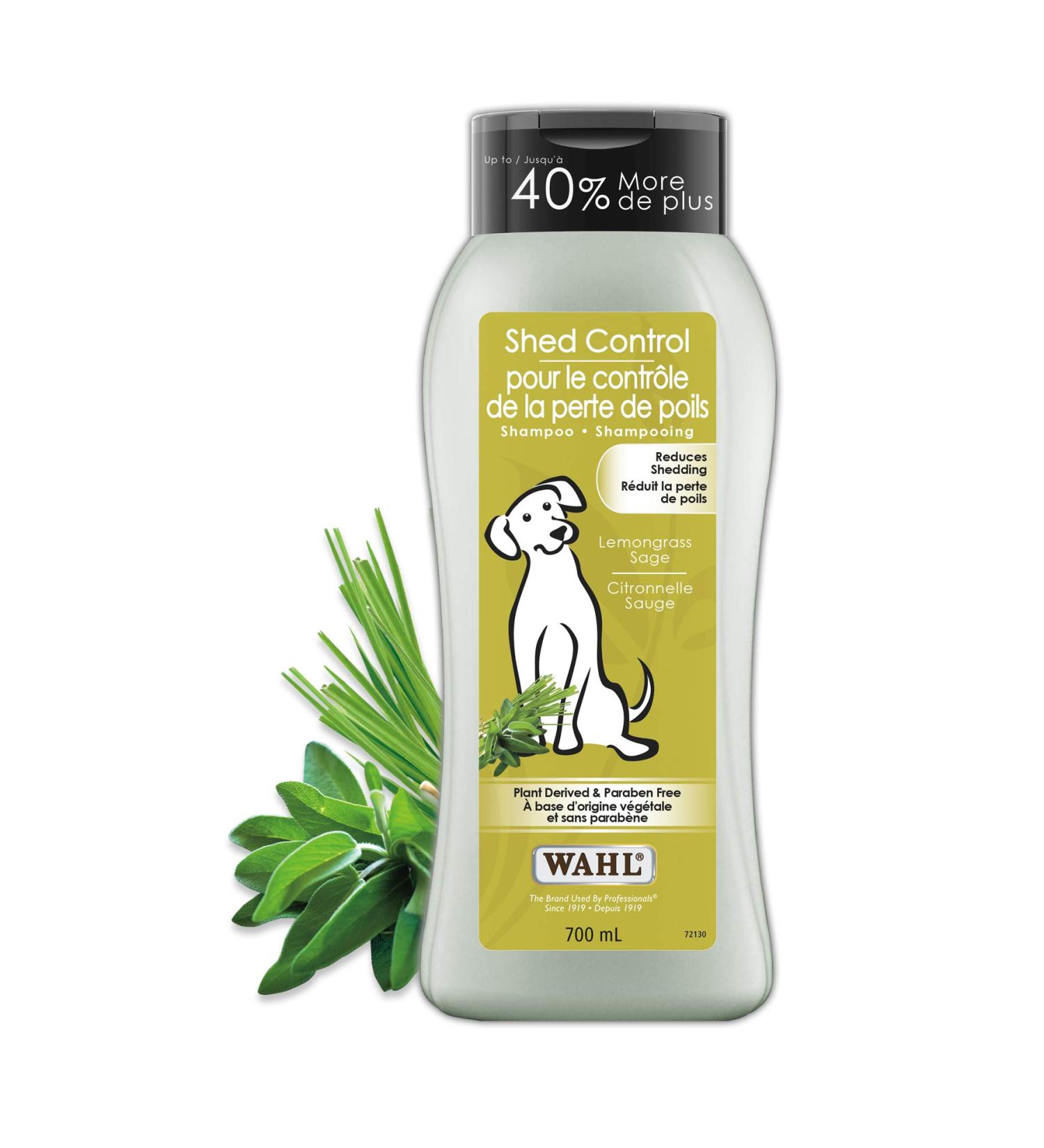 Wahl Canada Dog Shed Control Shampoo Plant Derived Shampoo in Lemongrass Sage Oatmeal & Aloe extract reduce shedding and dander leaving coat clean & refreshed Paraben-Free 700ml - Model 58323 - Buy Online on GoSupps.com