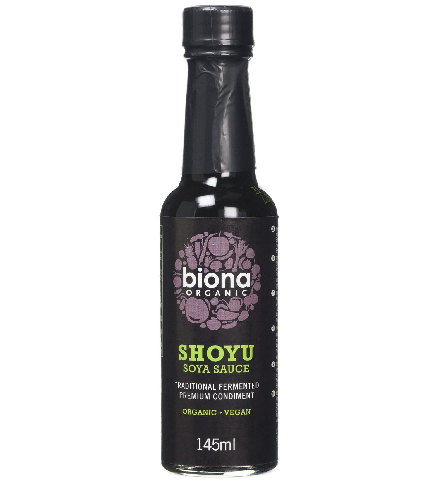 Biona Organic Shoyu Sauce 6 x 145ml - Authentic Japanese Soy Sauce - Buy Online on GoSupps.com