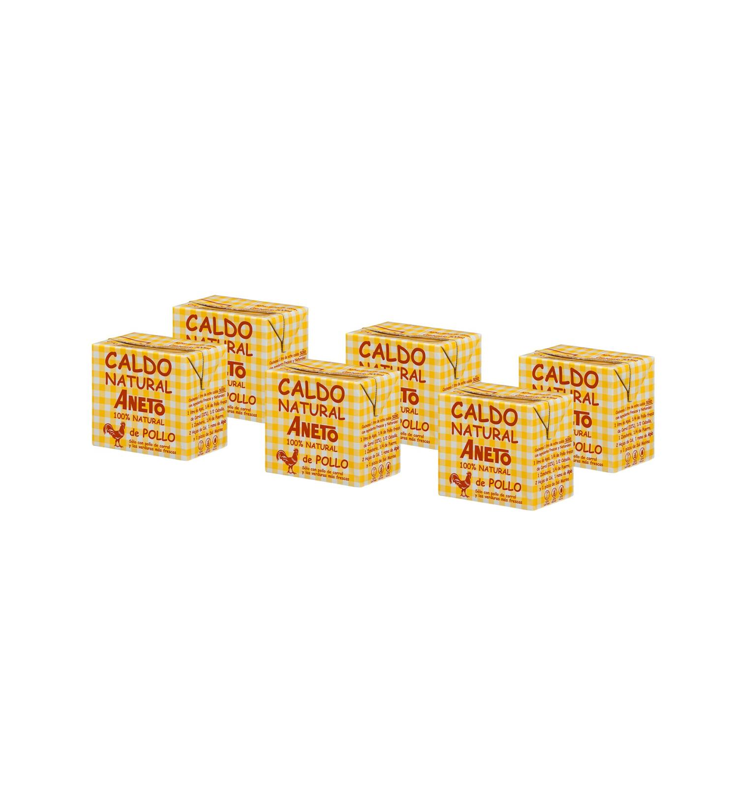 Aneto 100% Natural - Chicken Broth - Box of 6 Units of 0.5L - Buy Online on GoSupps.com