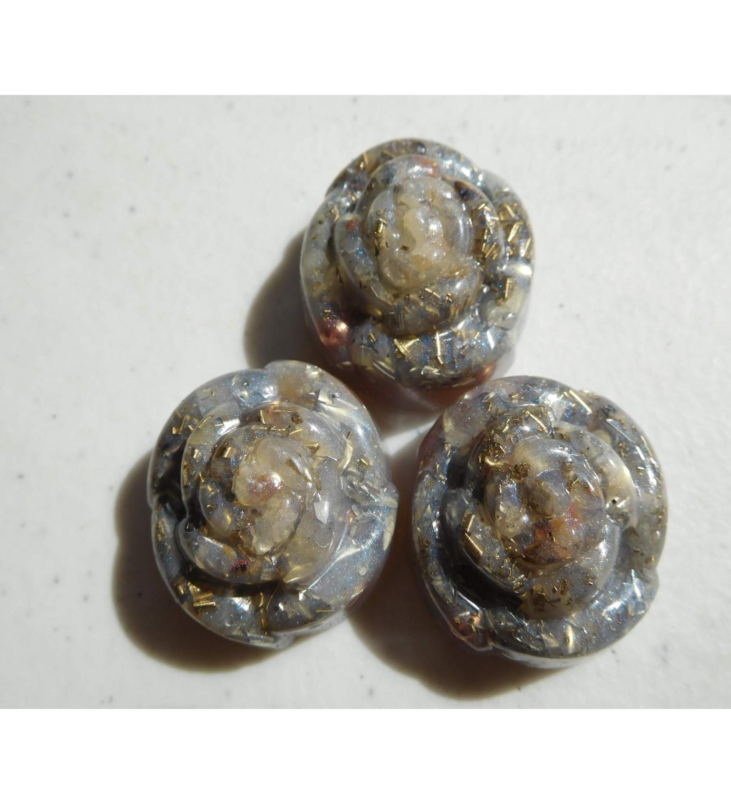 Buy 3 Pearl Blue Spiral Rose Crystal Orgone Generator - Energy Accumulator 7.83/432/528Hz | Free International Shipping - Buy Online on GoSupps.com