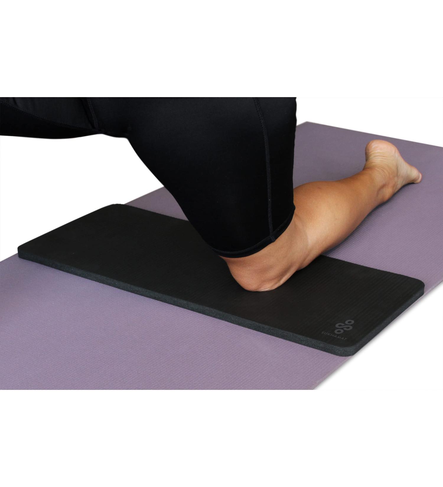 SukhaMat Yoga Knee Pad Cushion Extra Support for Knees Wrists Elbows Black