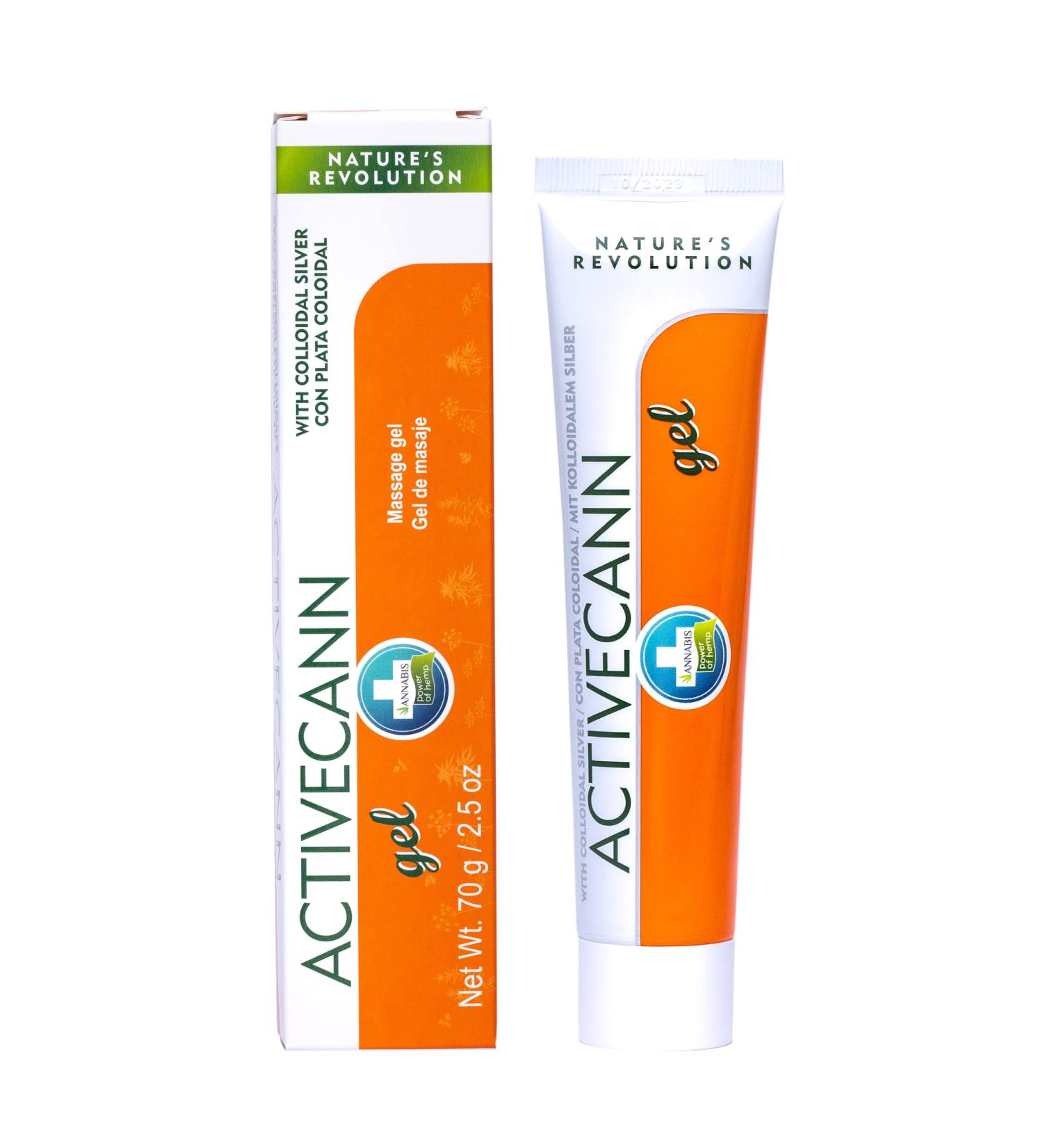 Annabis ACTIVECANN Natural Vegan Gel with Organic Hemp & Colloidal Silver - Fast Absorbing - Non-Sticky Formula for Neck, Back, Elbows, & Knees - Buy Online on GoSupps.com