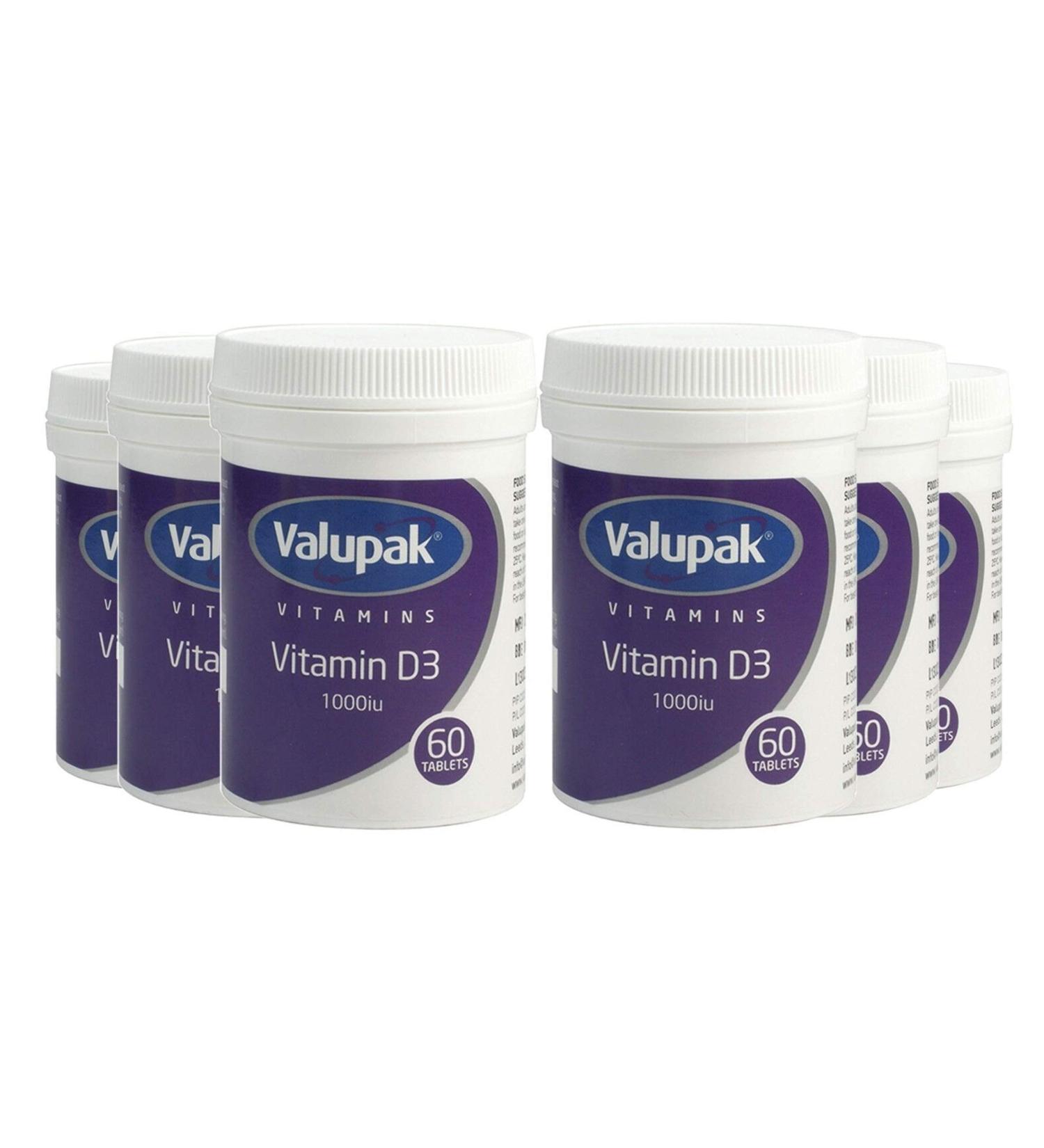 6 X Valupak Vitamin D 1000Iu