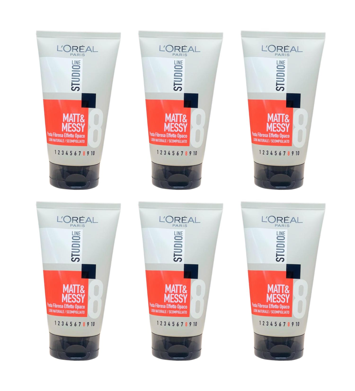  L'OR AL L'OREAL STUDIO LINE MATT & MESSY Fiber Paste for Hair Matte Effect Natural Look 150ml - Buy Online on GoSupps.com