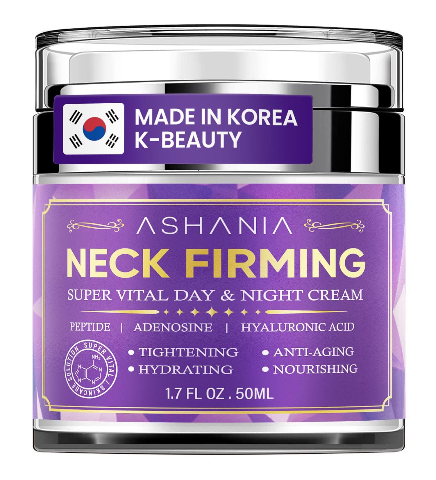 Korean Neck Firming Cream For Deep Neck Wrinkles Loose Skin & Neckline Care Peptide & Adenosine Tightening Cream with Hyaluronic Acid - Made in Korea 1.7 fl oz Purple1.7 1.7 Fl Oz (Pack of 1) - Buy Online on GoSupps.com