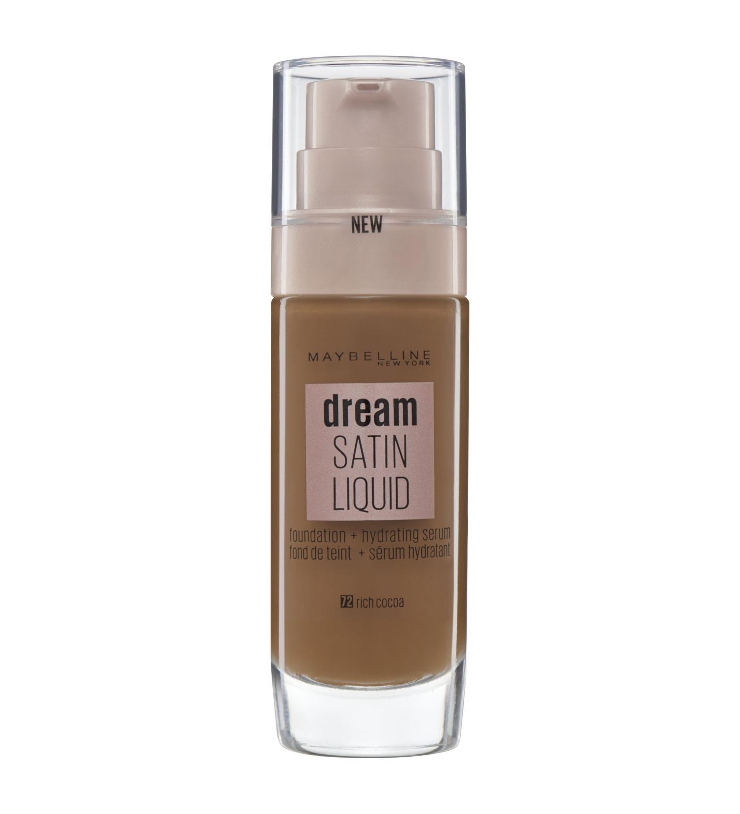 Maybelline Dream Satin Liquid Foundation - 72 Rich Cocoa (30ml) - Buy Online on GoSupps.com