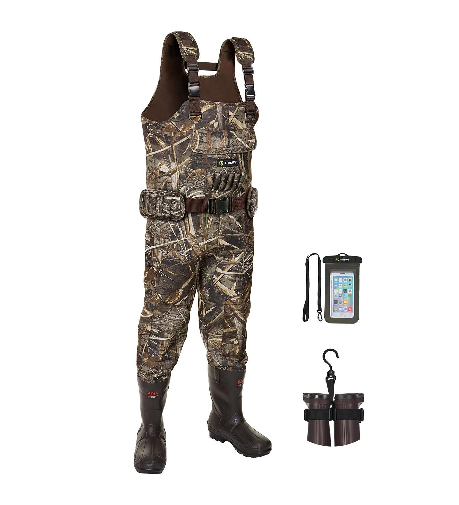 TIDEWE Chest Waders for Men Realtree MAX5 Camo 800G Insulated Waterproof Neoprene Bootfoot Wader 11 - Buy Online on GoSupps.com