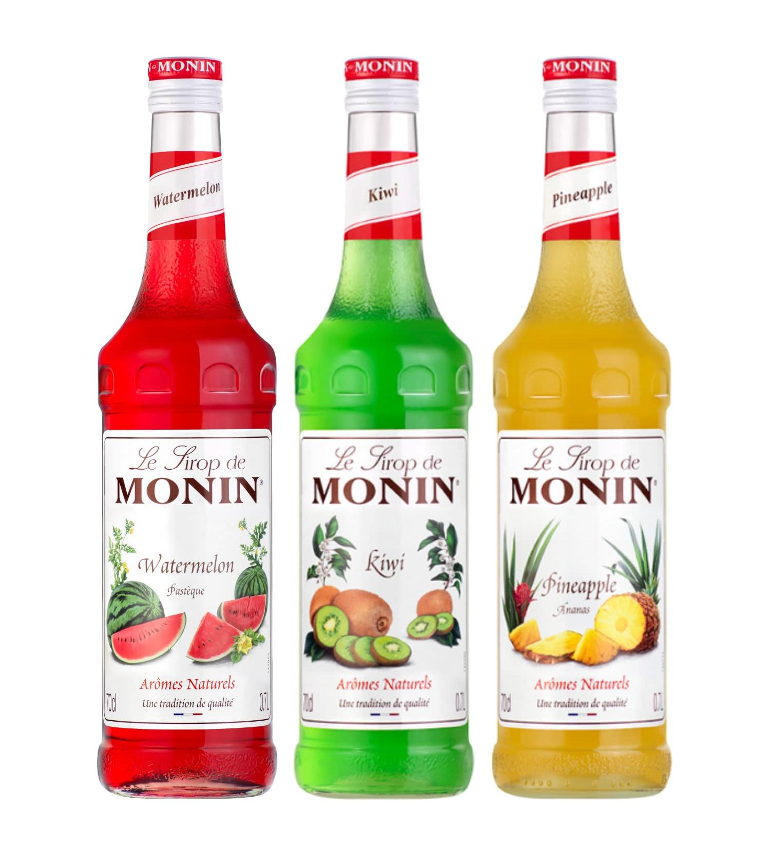 Set of exotic syrups - 3x70cL Watermelon, Kiwi, Pineapple