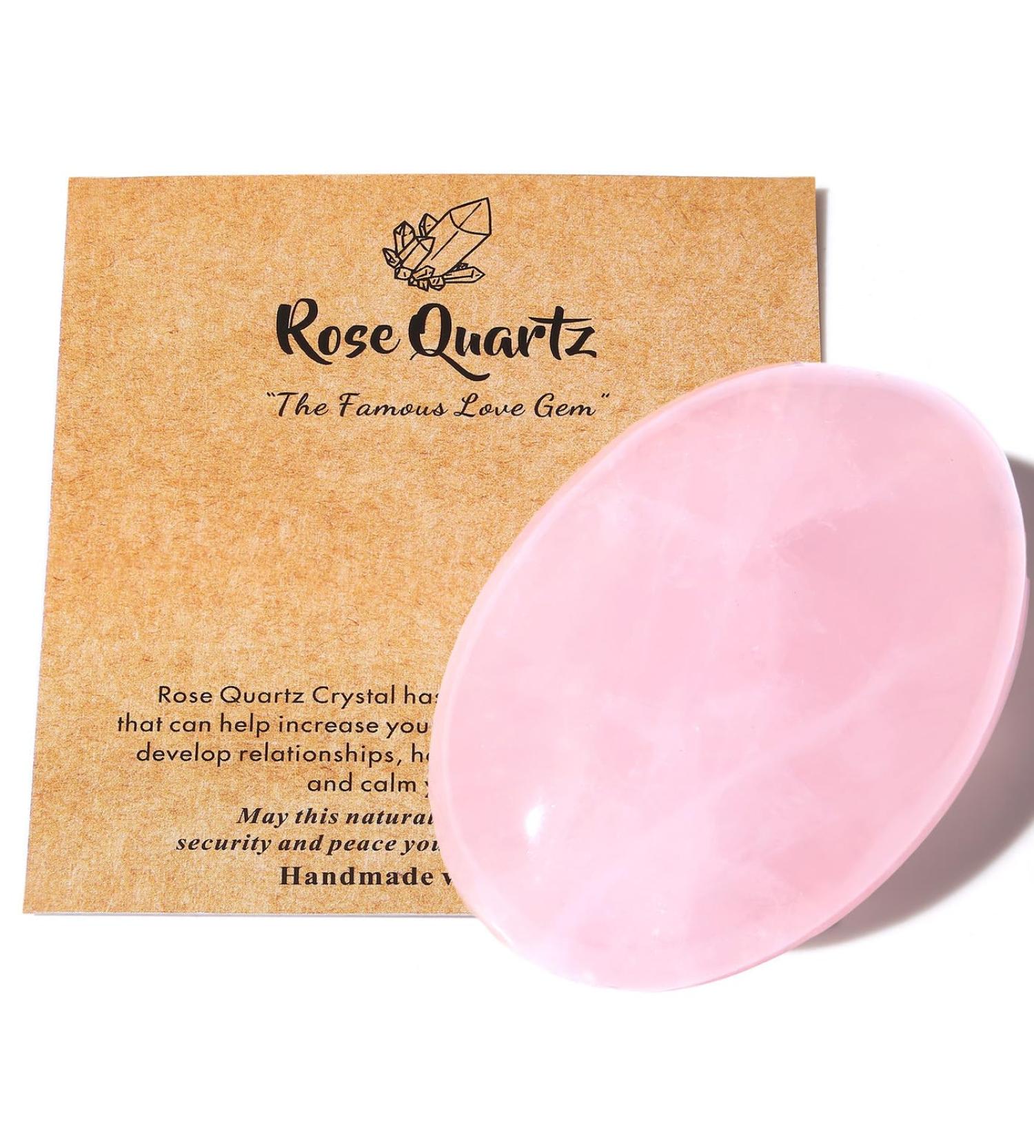 Buy MAIBAOTA 2.4" Rose Quartz Polished Palm Stone - Natural Healing Crystal for Anxiety Relief & Meditation - 1 Pc - Buy Online on GoSupps.com