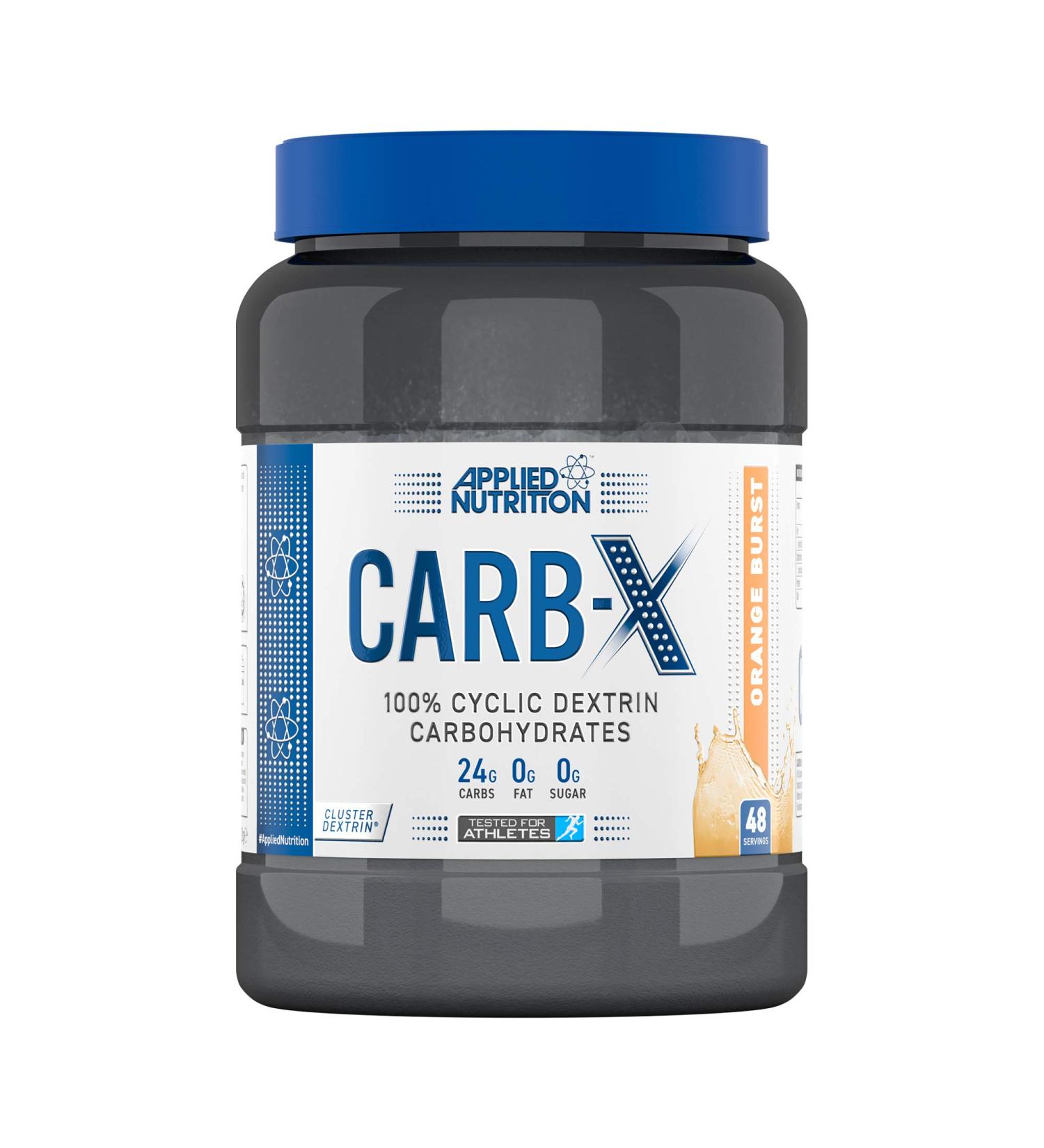 Applied Nutrition Carb X Highly Branched Cyclic Dextrin Carbohydrates 1.2kg - Vegan & Gluten Free, Sugar Free Intra & Post Workout Fuel for Training & Recovery - Orange Burst Flavor | 48 Servings - Buy Online on GoSupps.com