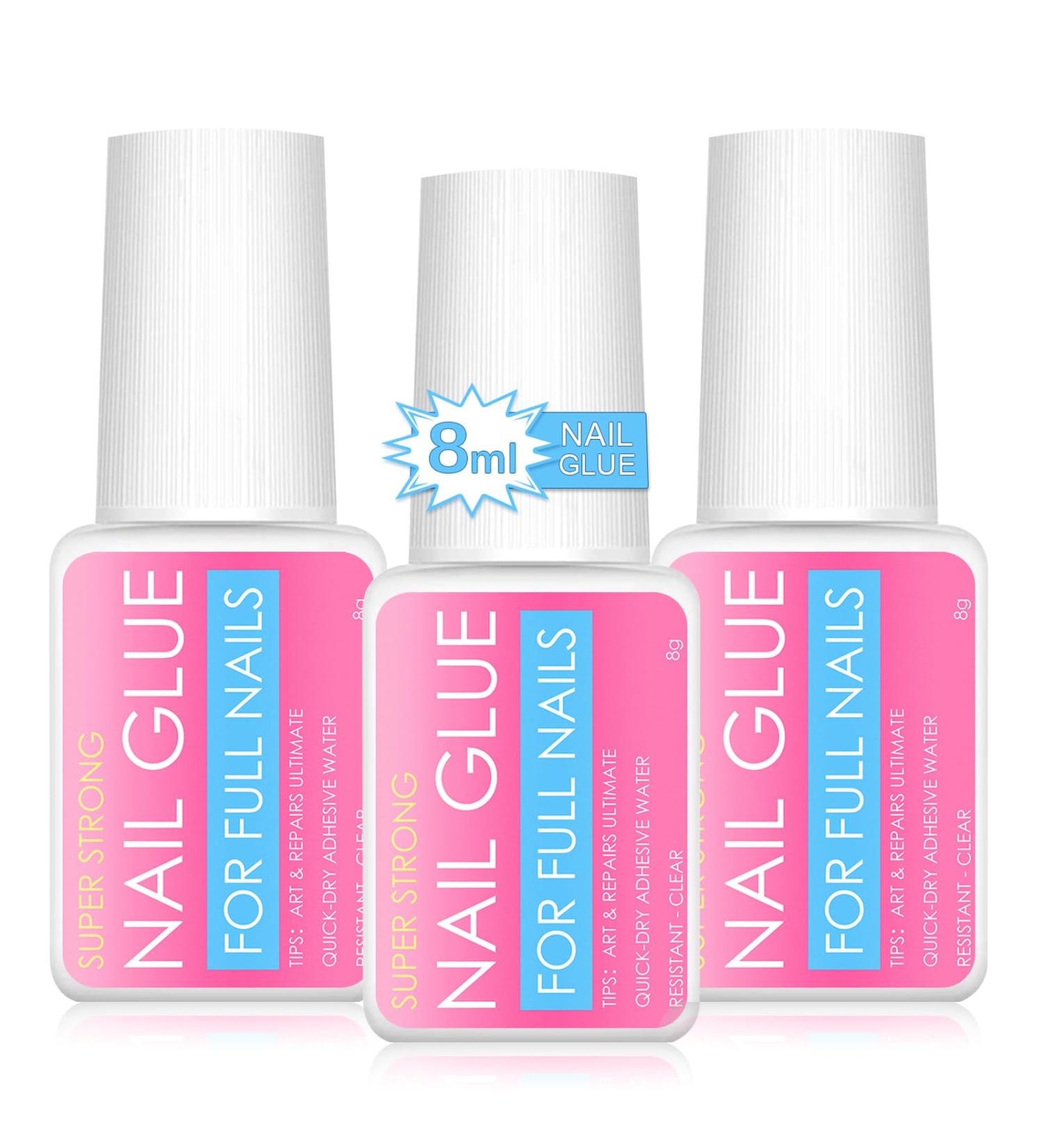 3 Pieces 8g Professional Nail Glue Gel for Artificial & Press-On Nail Tips - Perfect for Nail Art | Fast International Shipping - Buy Online on GoSupps.com
