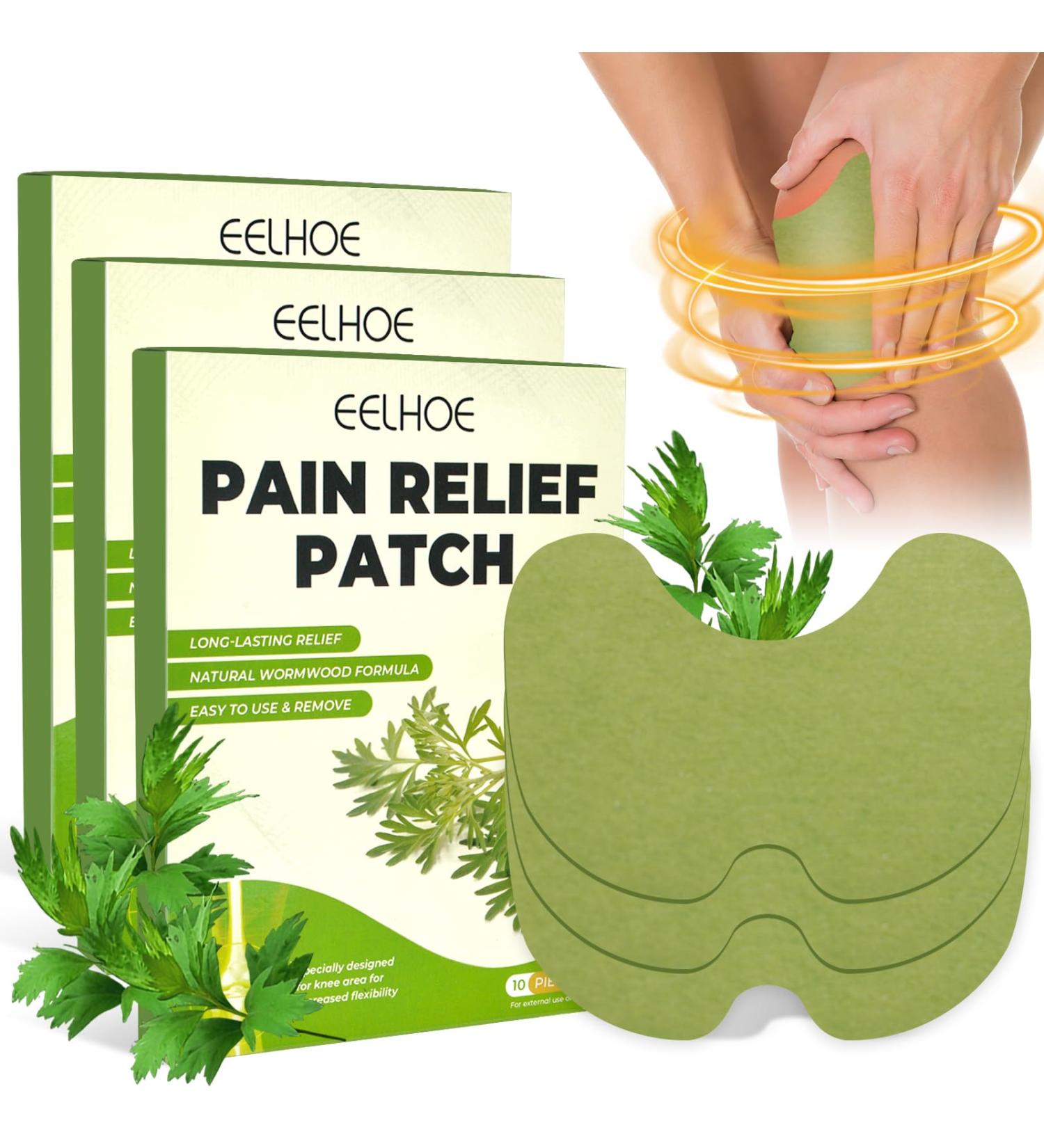 Wormwood Knee Pain Relief Patches - 30pcs Arthritis Pain Relief Kit for Knee, Neck, and Shoulder - Long Lasting Warming Plaster Pads for Muscle Soreness - Buy Online on GoSupps.com