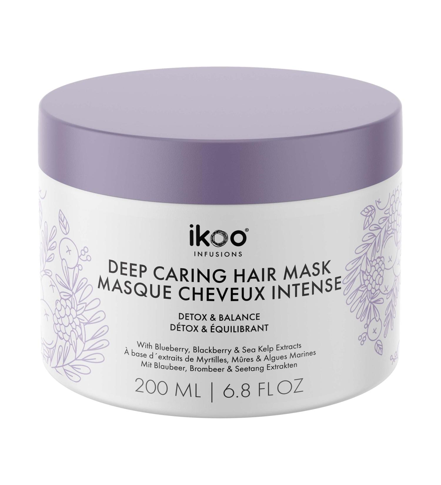 ikoo Deep Caring Hair Mask - Detox & Balance for Dry/Damaged Hair - 6.8 Fl Oz - Buy Online on GoSupps.com