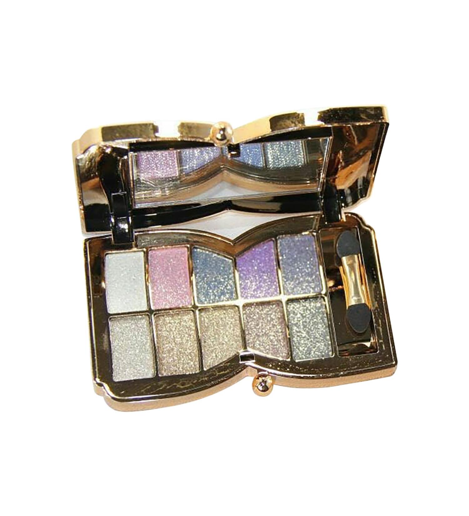 Glitter Eyeshadow Palette - 10 Highly Pigmented Shimmer Colors | Waterproof & Long Lasting Nude Makeup Set - Buy Online on GoSupps.com