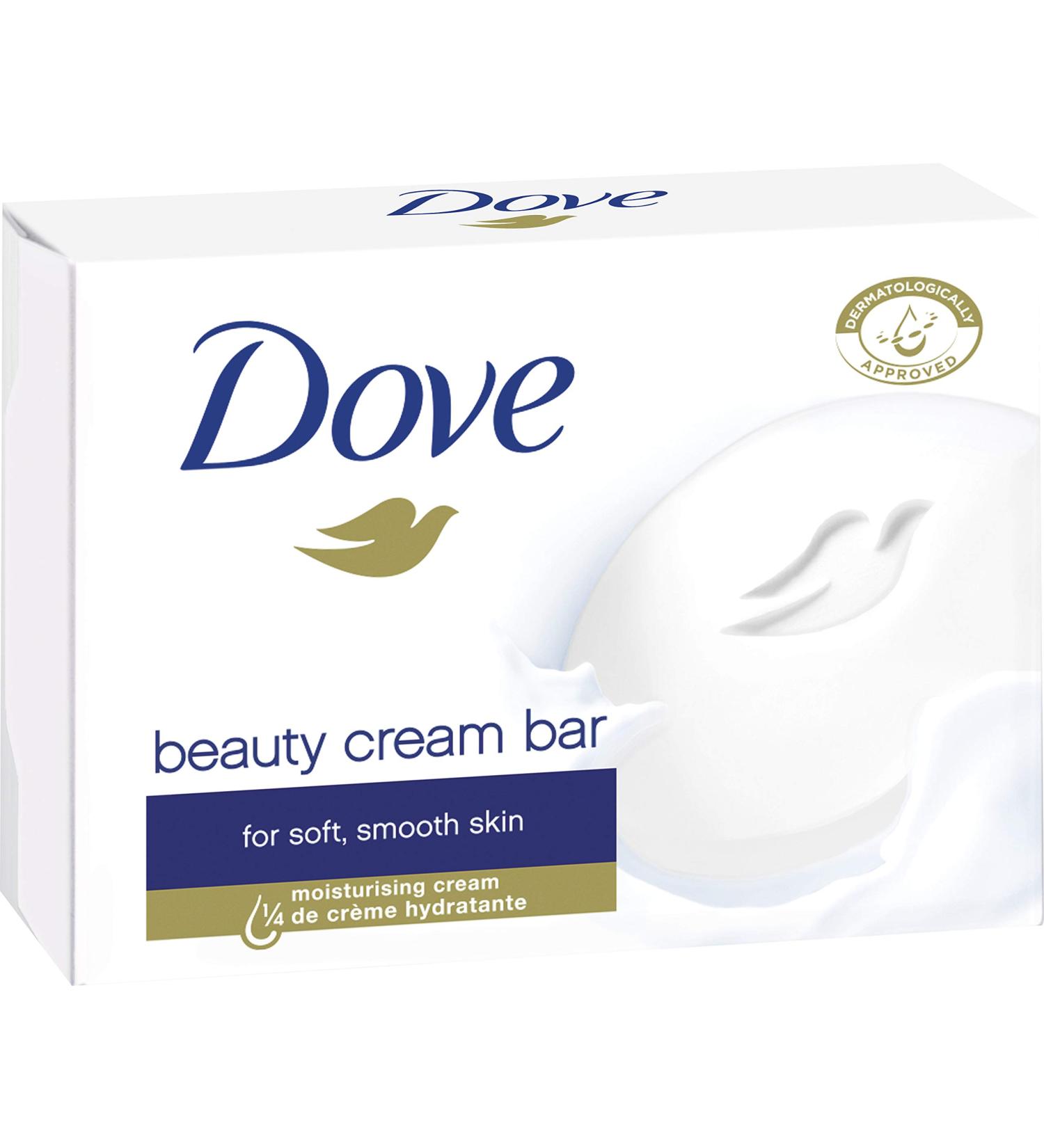 Dove White Moisturizing Cream Beauty Bar - 3.5 oz | Hydrating Gentle Cleanser - Buy Online on GoSupps.com