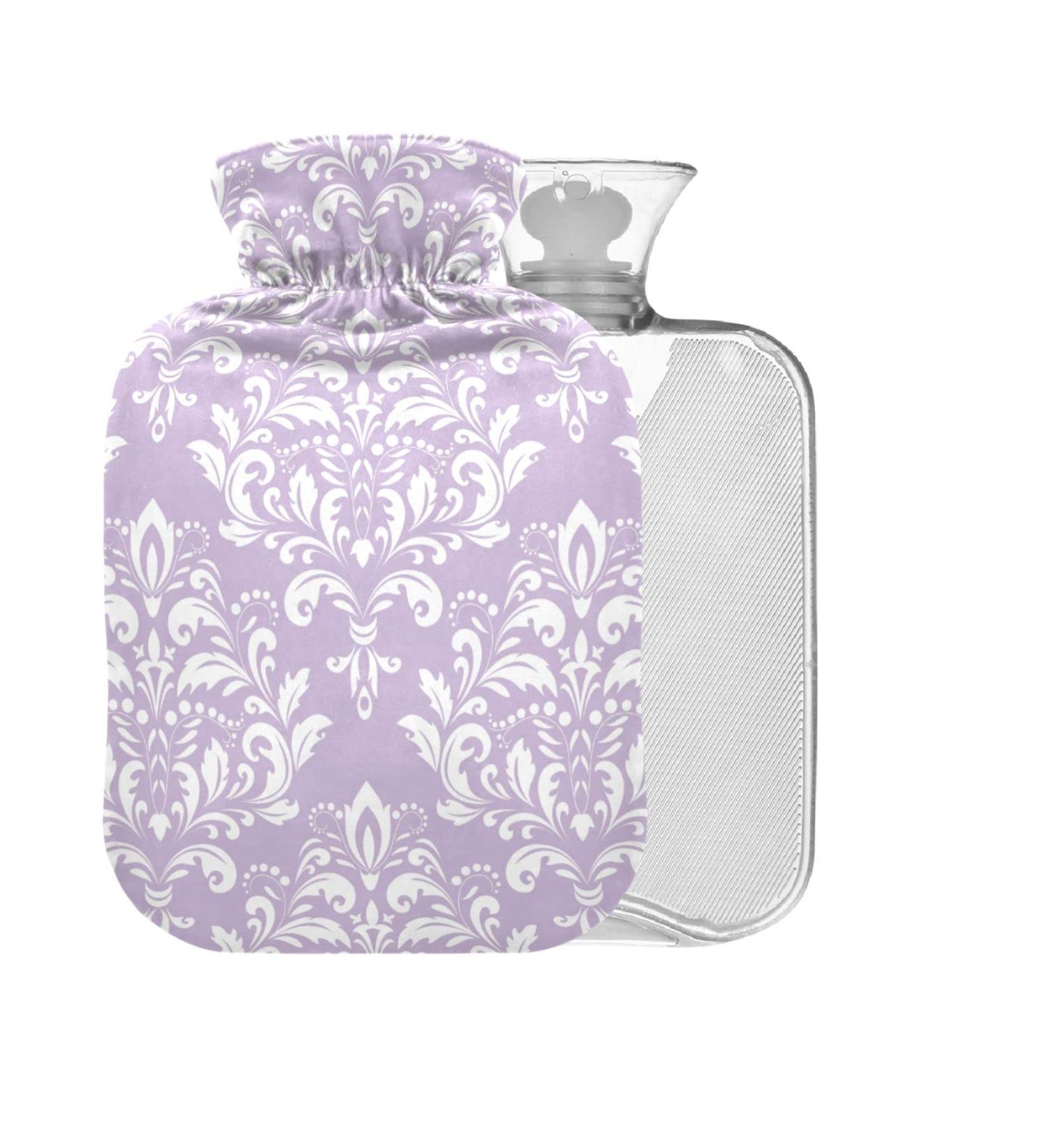 Baroque Heat Bottle with Flower Pattern - 2L Large Hot Water Bag for Pain Relief & Therapy | BPA-Free - Buy Online on GoSupps.com