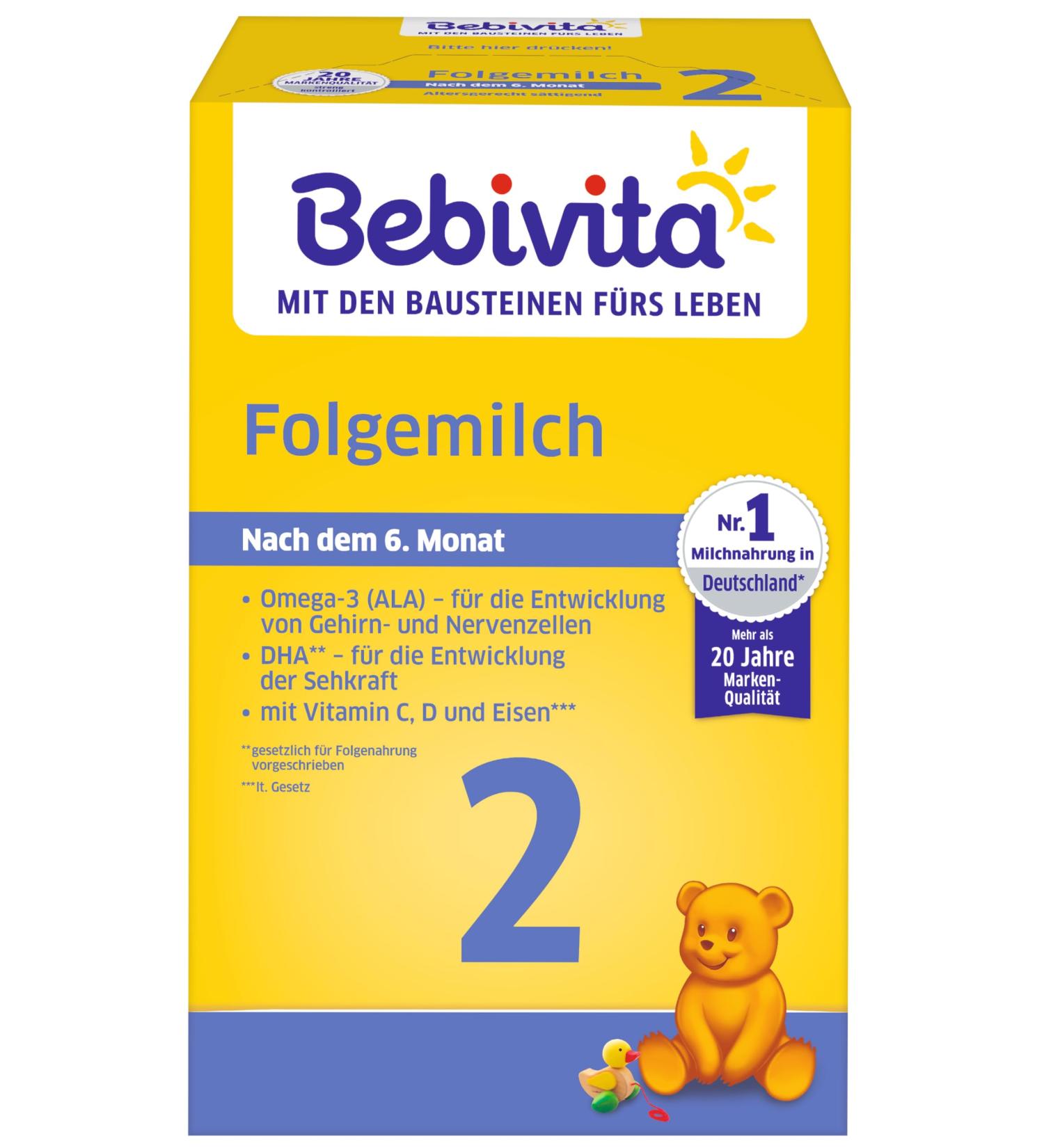 Bebivita Follow-On Milk Formula 2 - Pack of 4 (500g each) | International Shipping - Buy Online on GoSupps.com