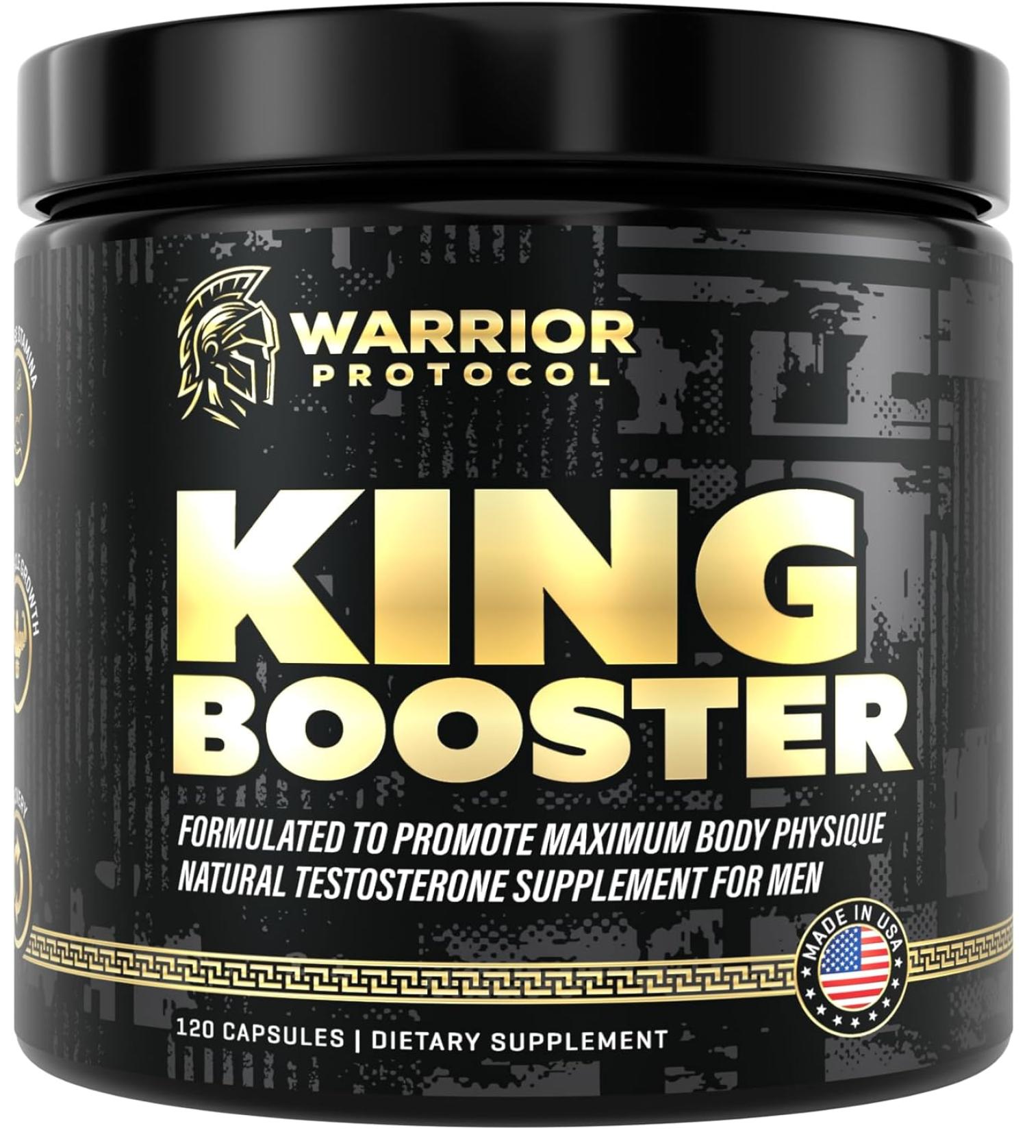 Testosterone Support for Men - Male Enhancing Supplements & Vitality Pills | Testosterone Supplement for Men w/ Turkesterone, Tongkat Ali & Fadogia Agrestis | Boost Muscle Growth, Stamina & Recovery - Buy Online on GoSupps.com