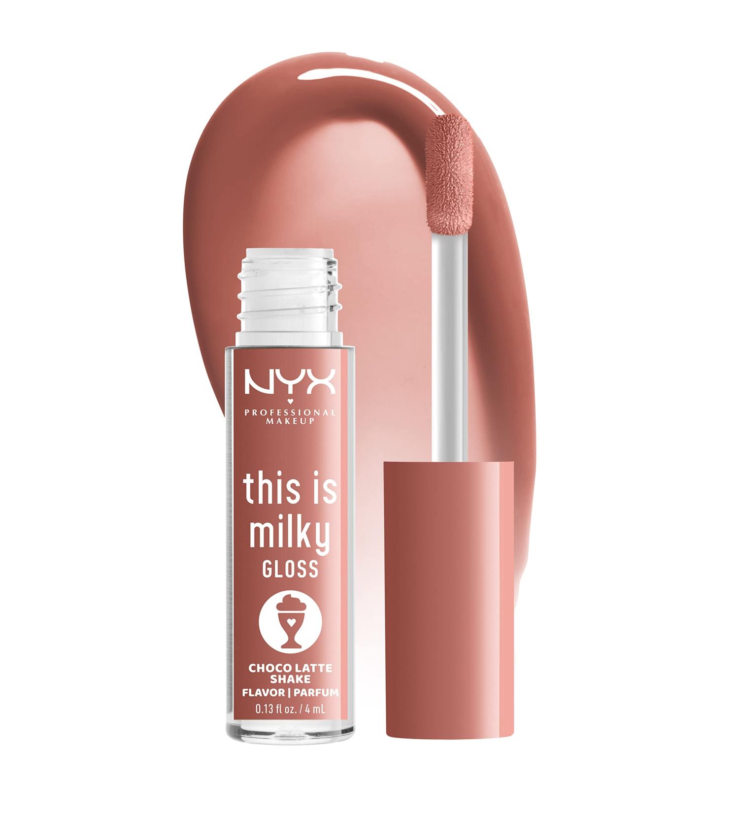 NXY Milky Gloss Lip Gloss - Choco Latte Shake | Vegan Formula | 12 Hour Hydration | Milk Chocolate Scented - Buy Online on GoSupps.com