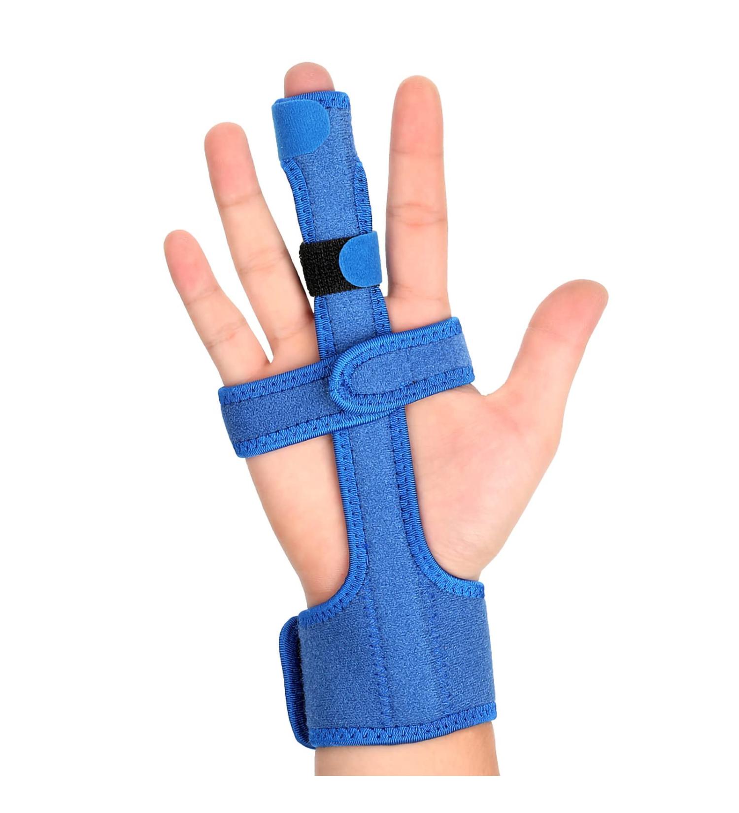 Adjustable Finger Splint Support & Wrist Brace - Trigger Finger Straightener for Left & Right Hand | Pinky Index Ring Middle Finger Care - Buy Online on GoSupps.com