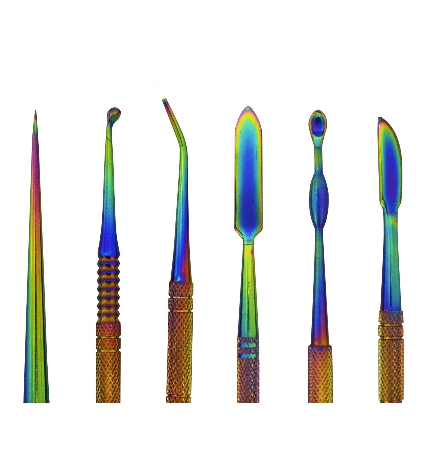 Stainless Steel Wax Carvers Tools - 6 Piece Double Ended Set by Natural Mystic USA - Buy Online on GoSupps.com